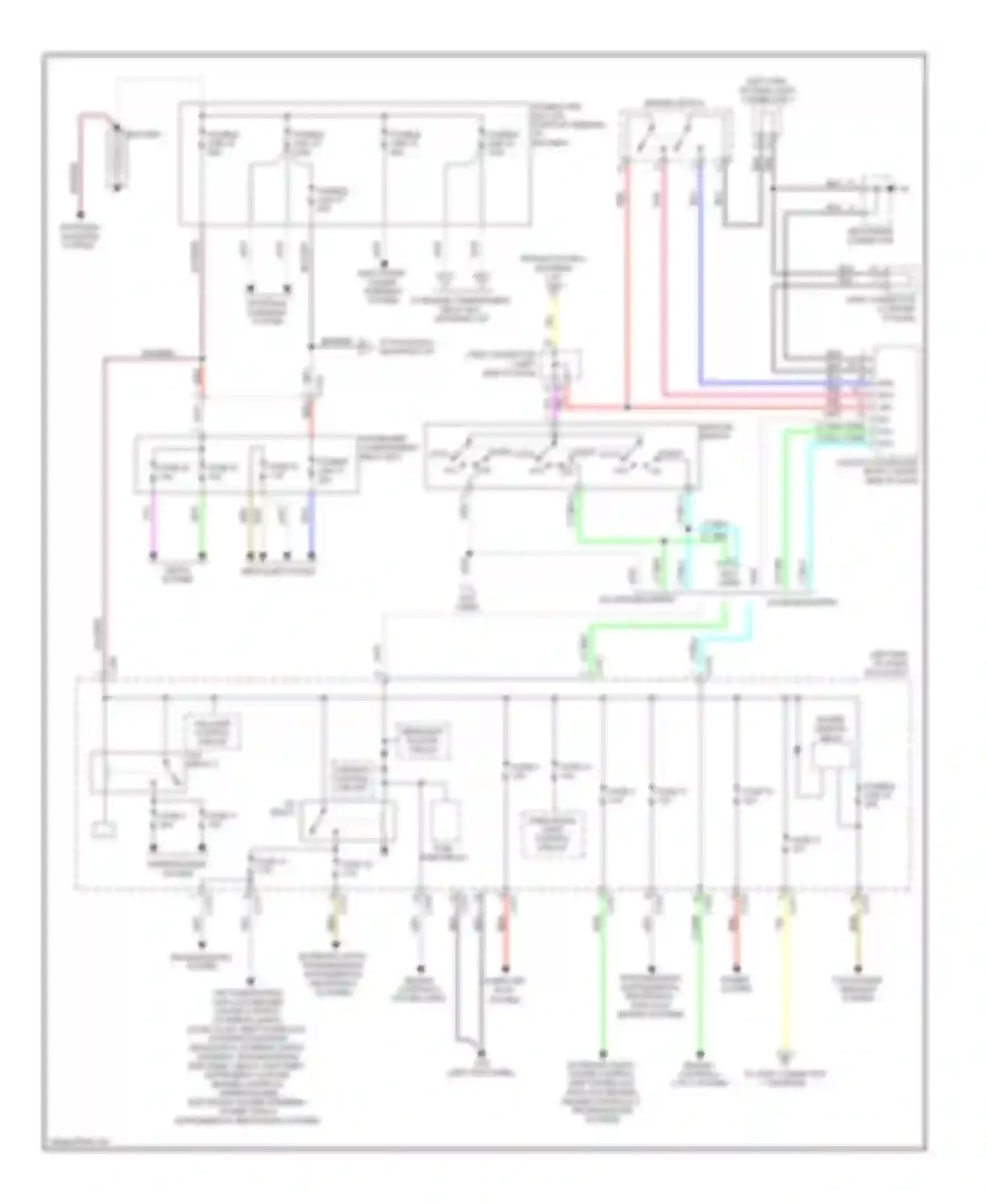 Outlander Mitsubishi III (2012-2015): Power distribution circuit (1 of 2)