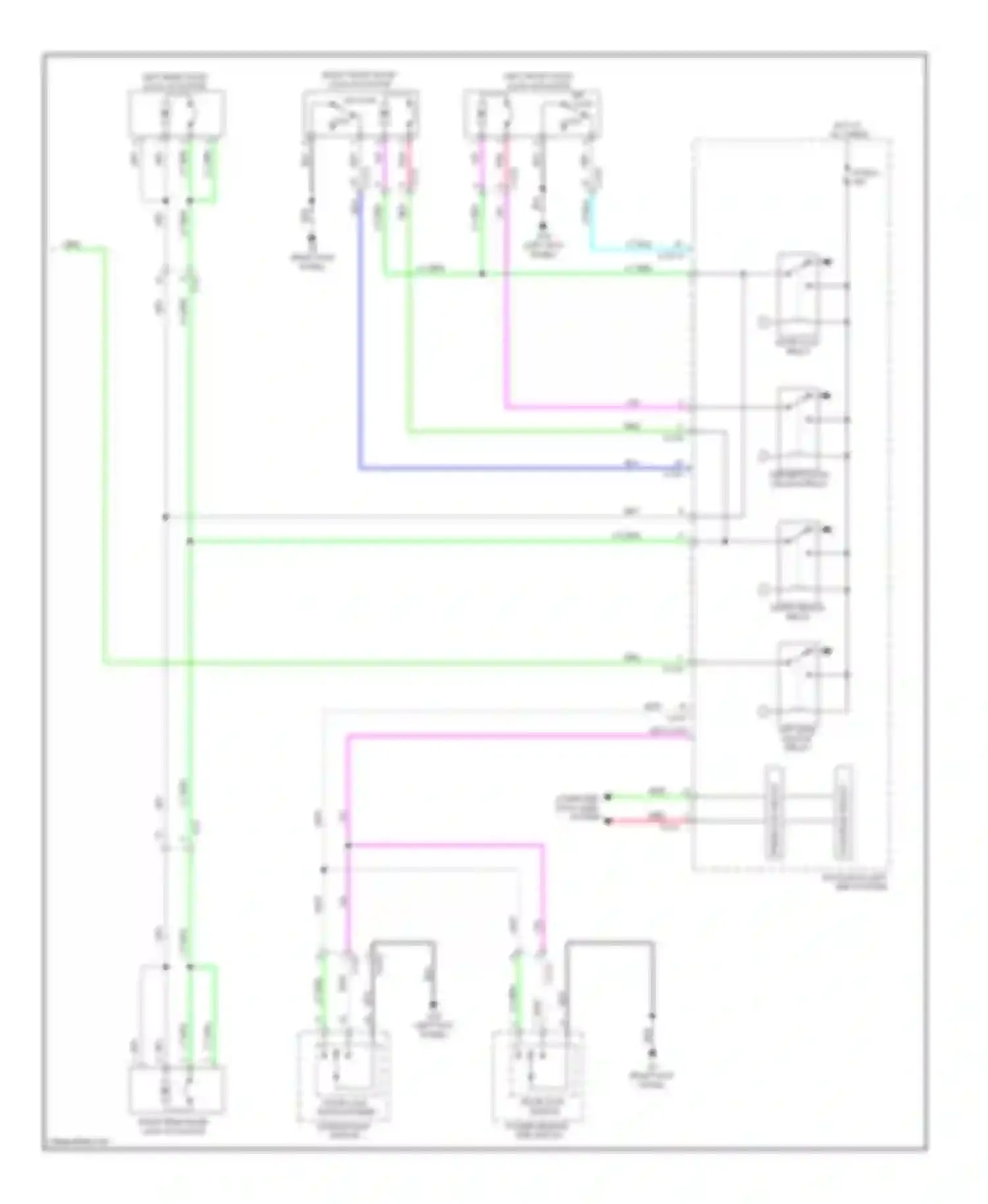 Outlander Mitsubishi III (2012-2015): Power door locks circuit, with keyless entry (4 of 4)