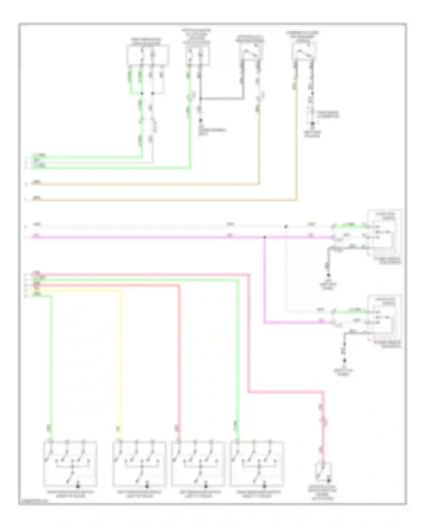 Outlander Mitsubishi III (2012-2015): Power door locks circuit, without keyless entry (2 of 2)