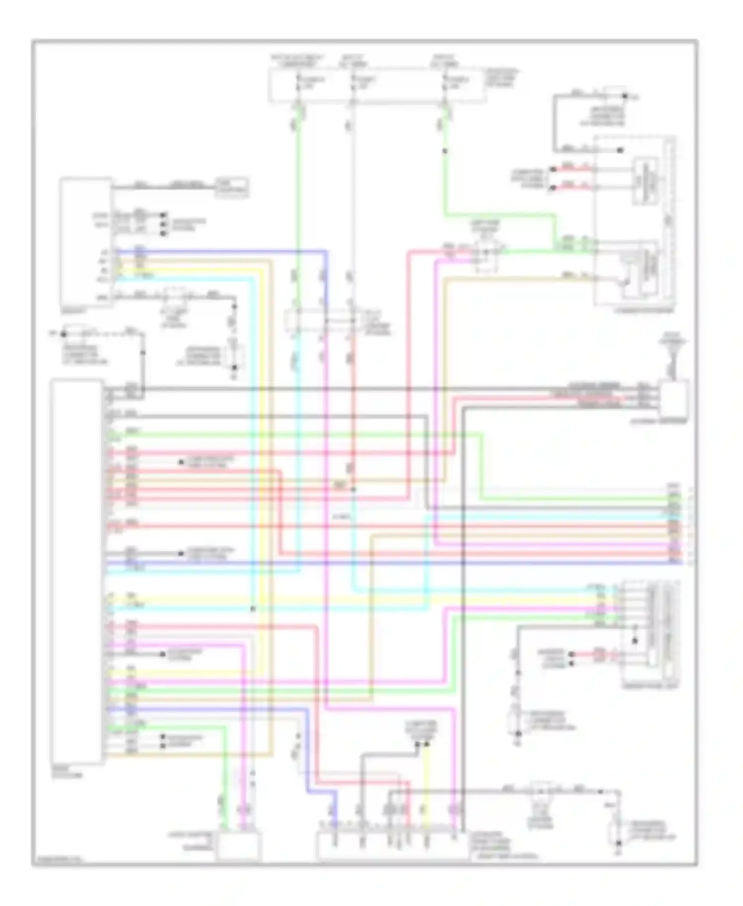 Outlander Mitsubishi III (2012-2015): Radio circuit, without multi-communication system with amplifier (1 of 2)