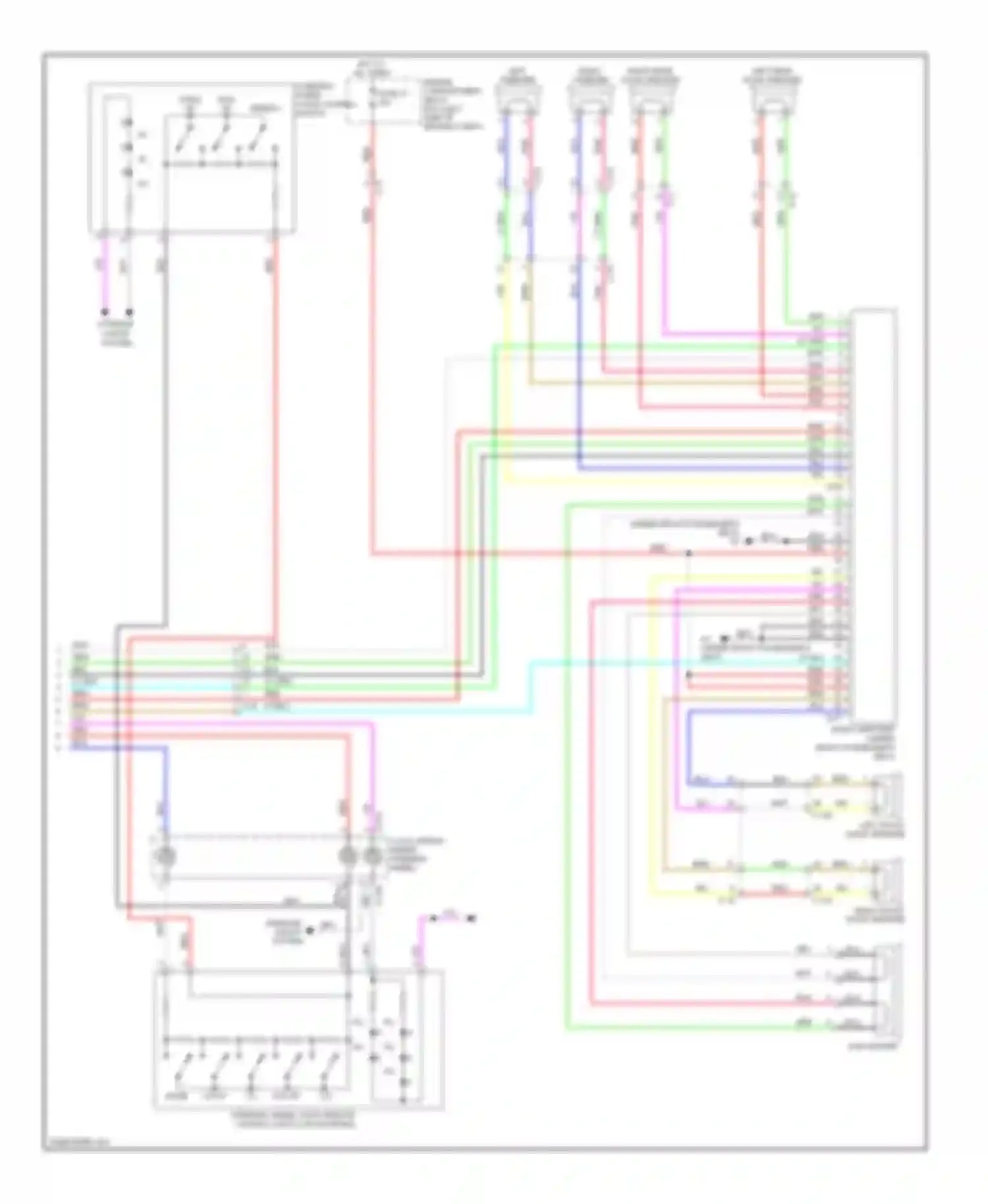 Outlander Mitsubishi III (2012-2015): Radio circuit, without multi-communication system with amplifier (2 of 2)