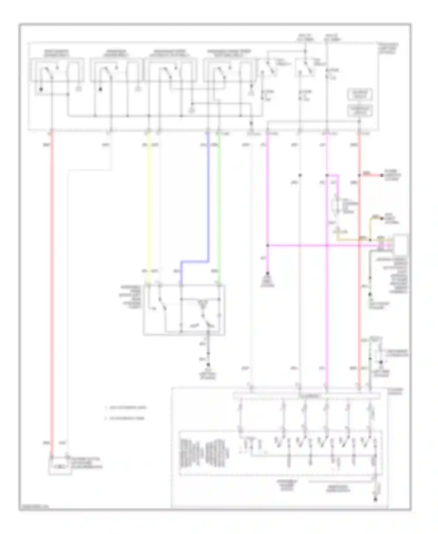 Outlander Mitsubishi III (2012-2015): Front wiper/washer circuit