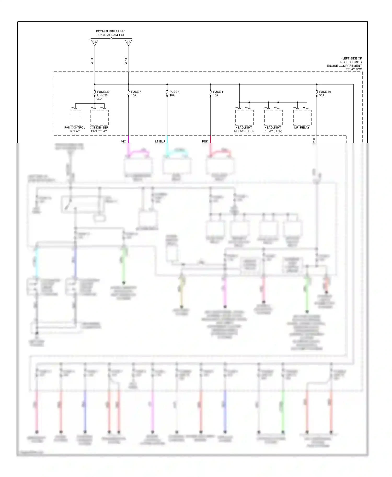 Mitsubishi Outlander III (2012-2015) accessory socket (+) (+) (front floor (-) (-) console) wiring diagram  (1 of 1)