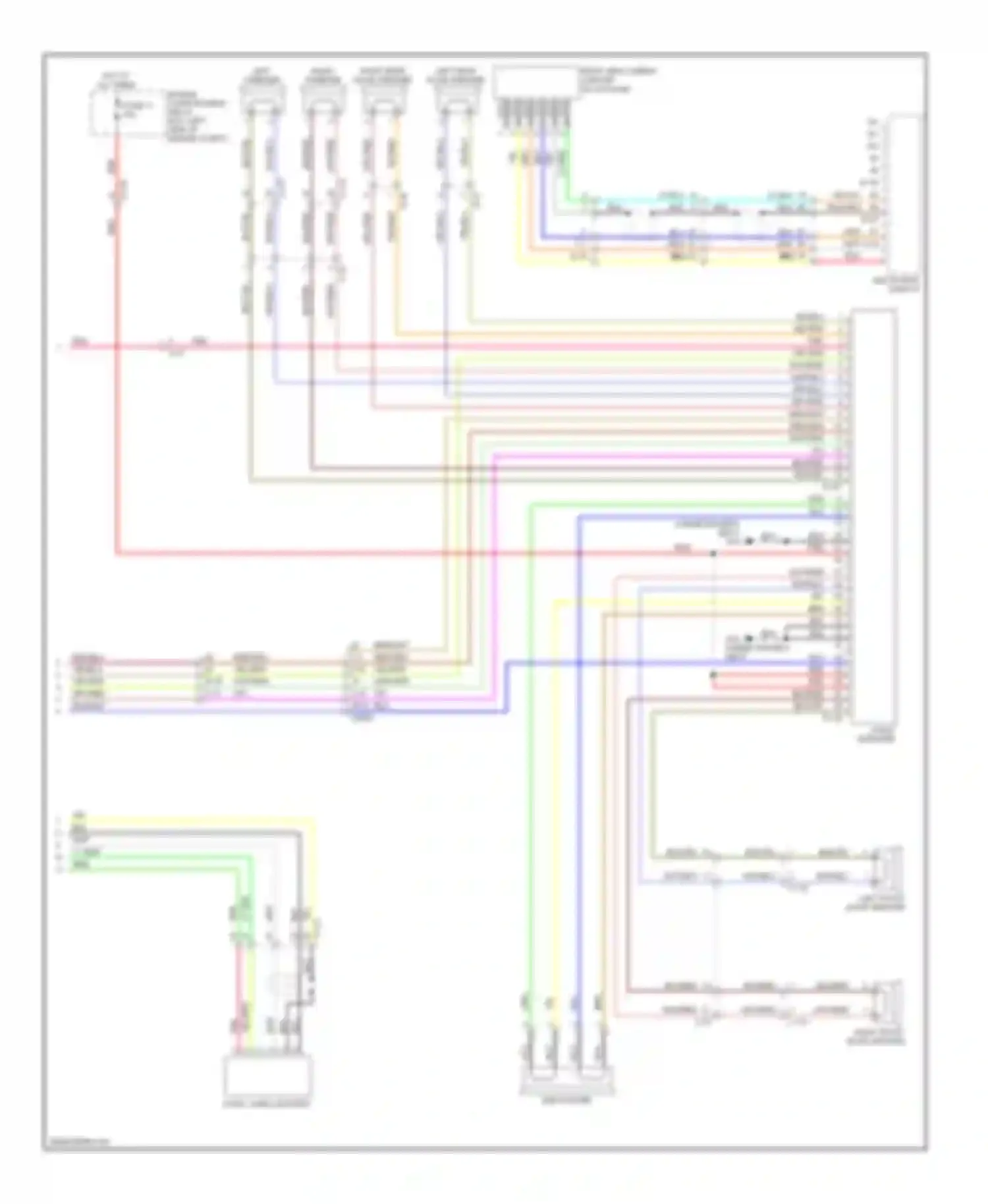 Wiring diagram audio amplifier for Mitsubishi Outlander III (2012-2015) (2 of 3)