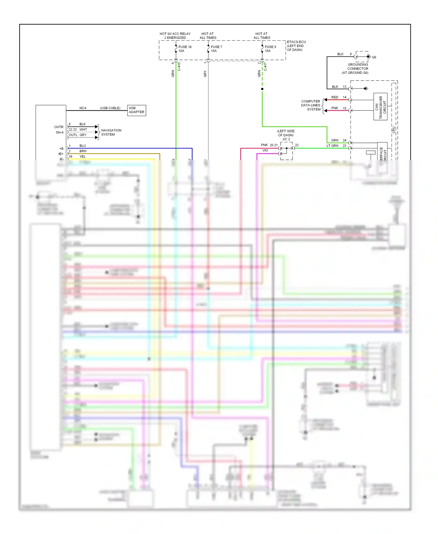 Mitsubishi Outlander III (2012-2015) brn wiring diagram  (48 of 84)