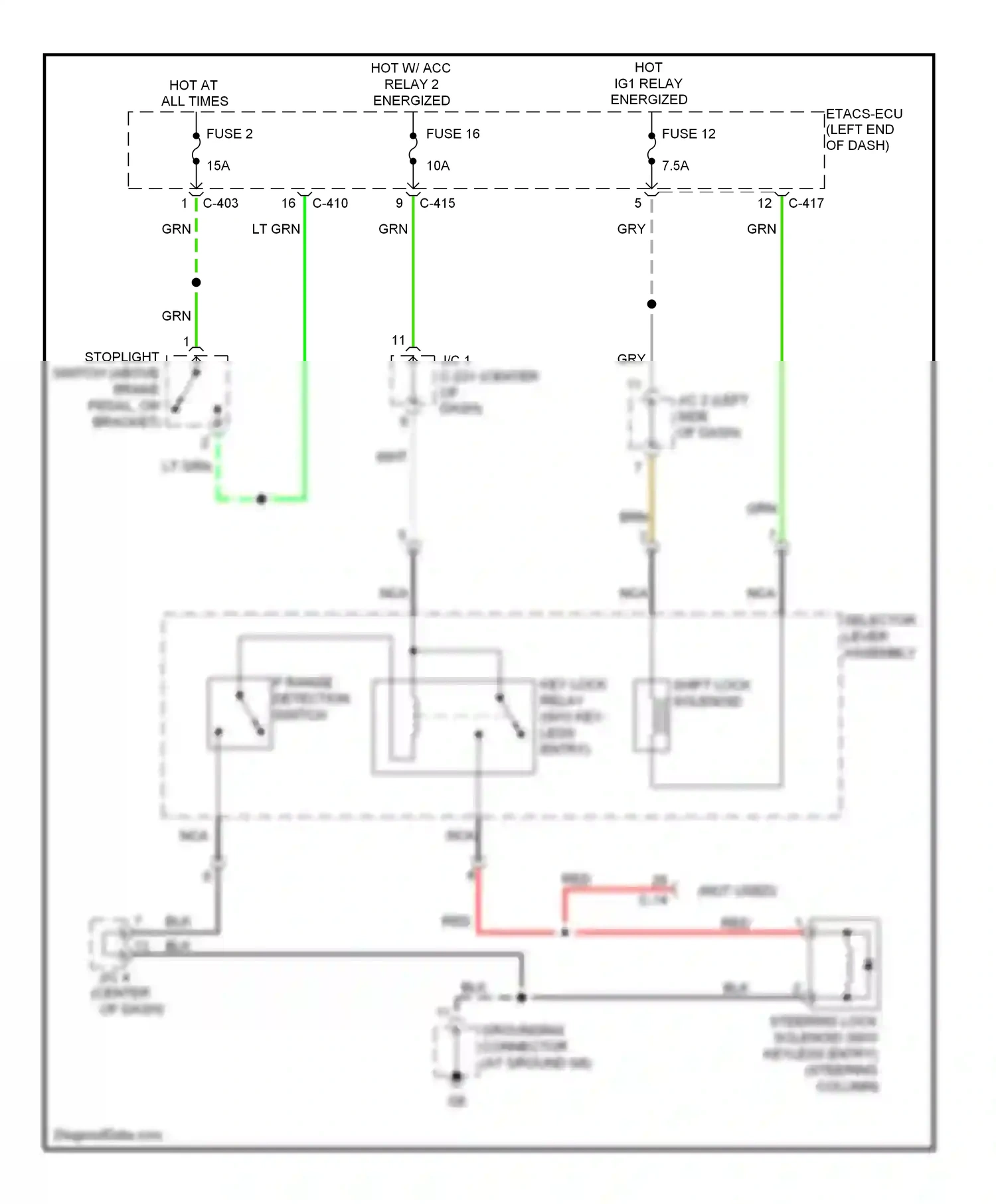 Mitsubishi Outlander III (2012-2015) brn wiring diagram  (58 of 84)