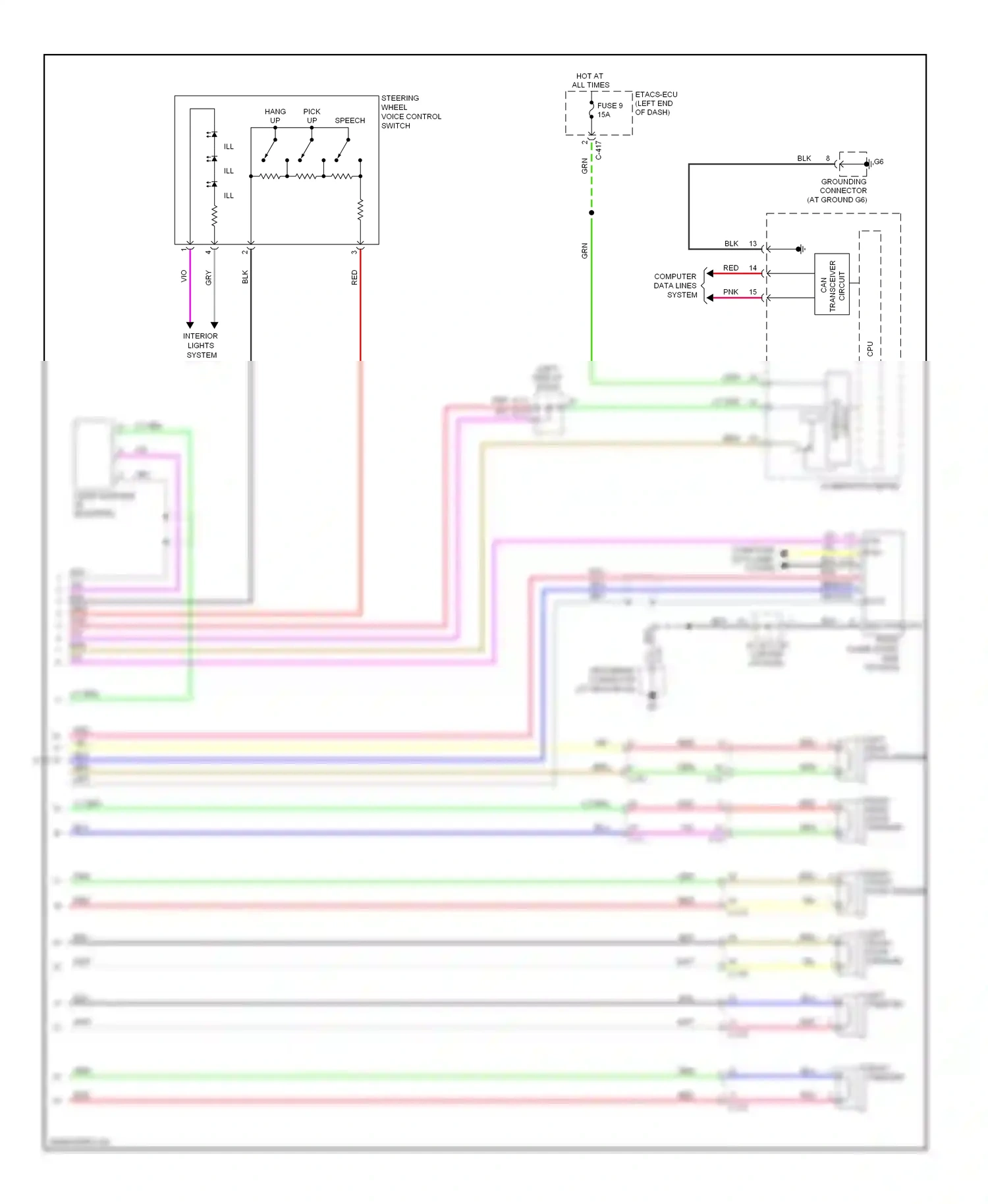 Mitsubishi Outlander III (2012-2015) brn wiring diagram  (56 of 84)