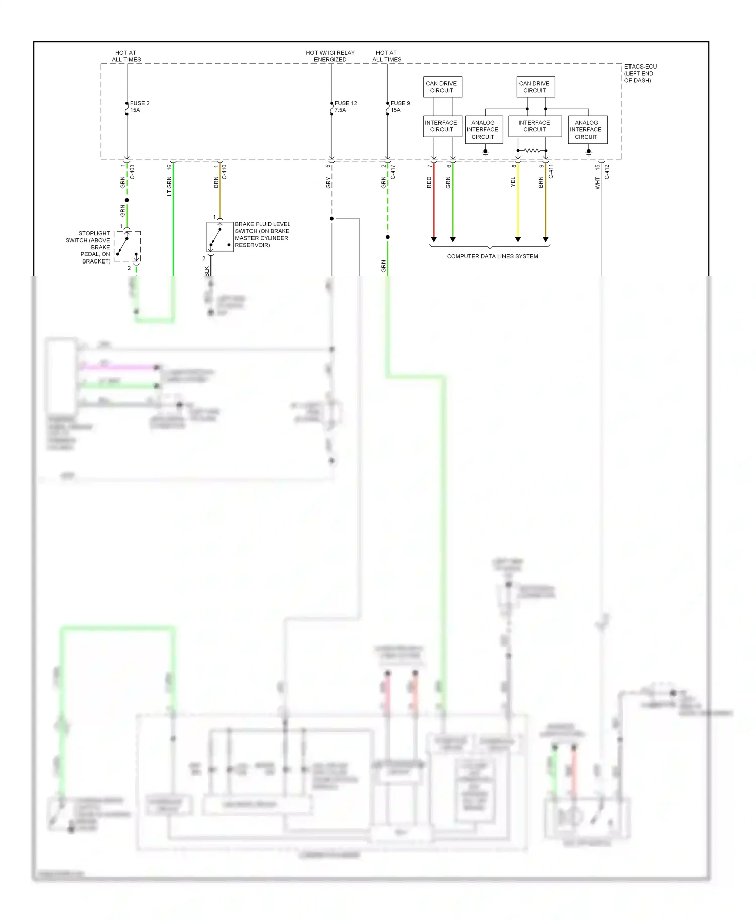 Mitsubishi Outlander III (2012-2015) brn wiring diagram  (62 of 84)