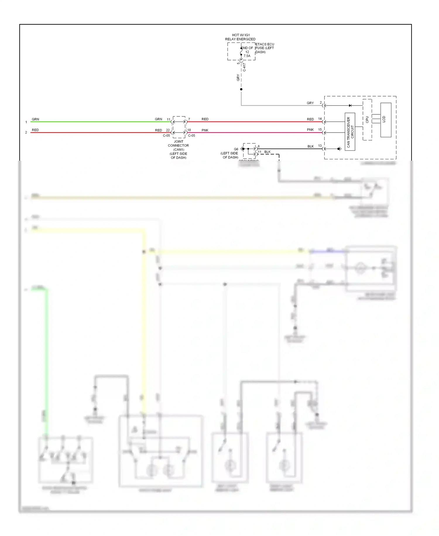 Mitsubishi Outlander III (2012-2015) brn wiring diagram  (22 of 84)