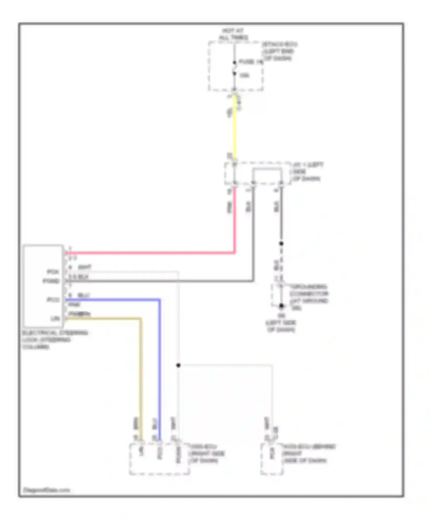 Wiring diagram fuse 14 for Mitsubishi Outlander III (2012-2015) (6 of 6)