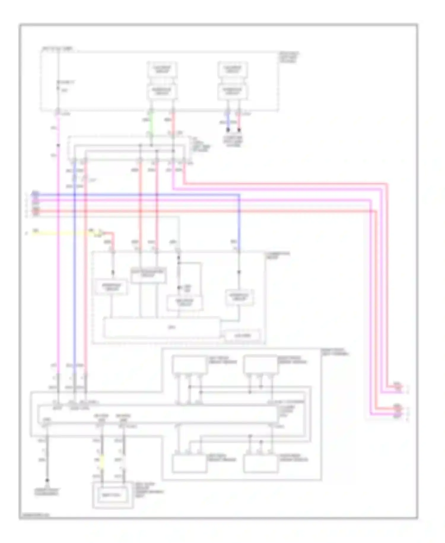 Wiring diagram left front weight sensor for Mitsubishi Outlander III (2012-2015) (1 of 1)