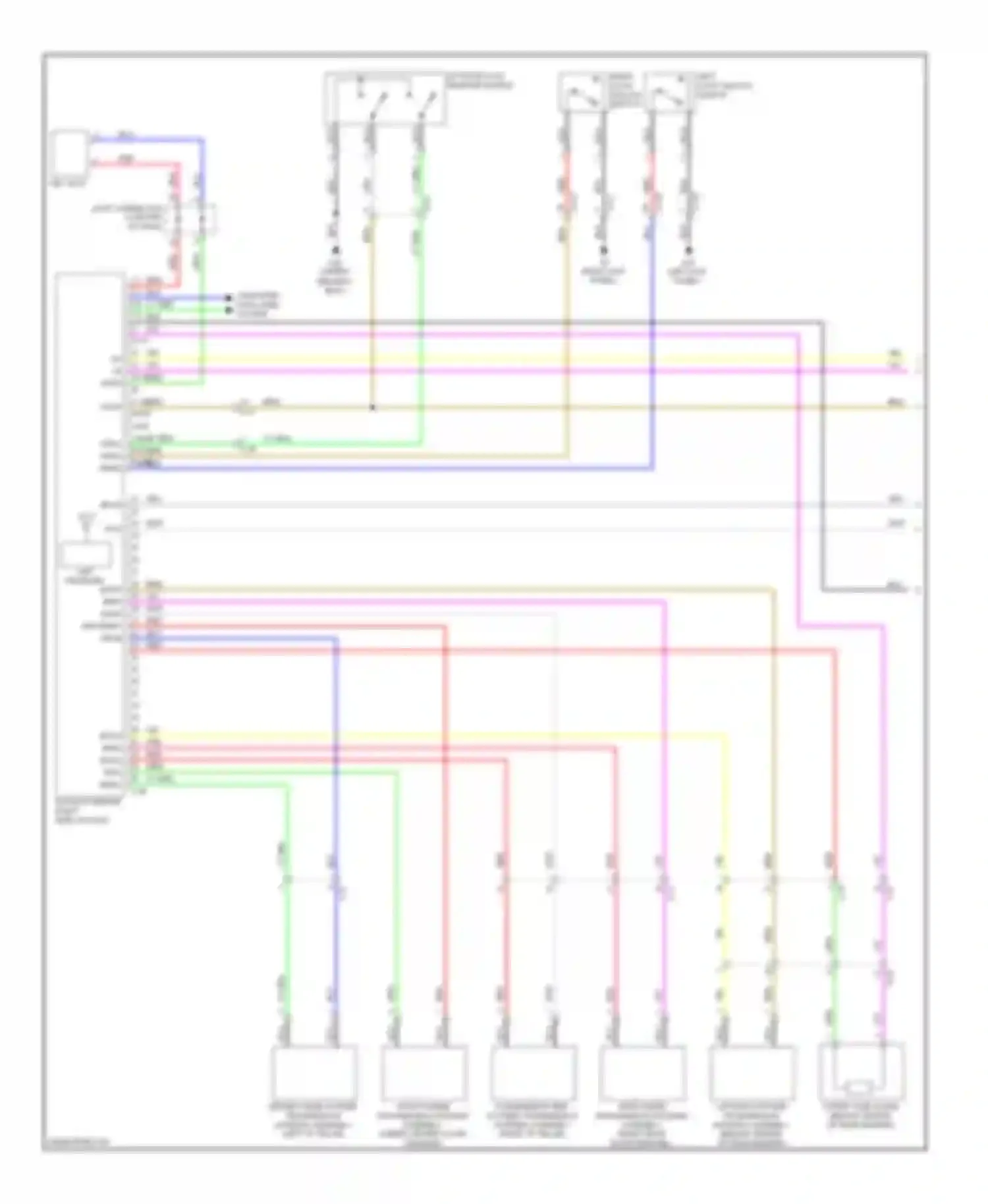Wiring diagram liftgate lock release handle for Mitsubishi Outlander III (2012-2015) (1 of 3)