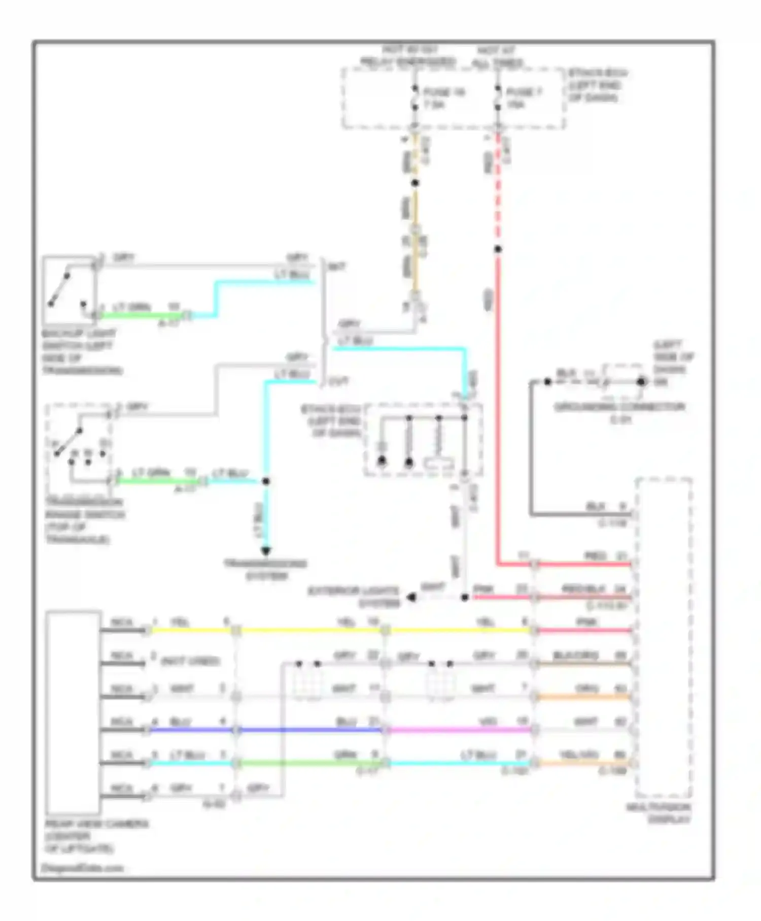 Wiring diagram multivision display for Mitsubishi Outlander III (2012-2015) (8 of 8)