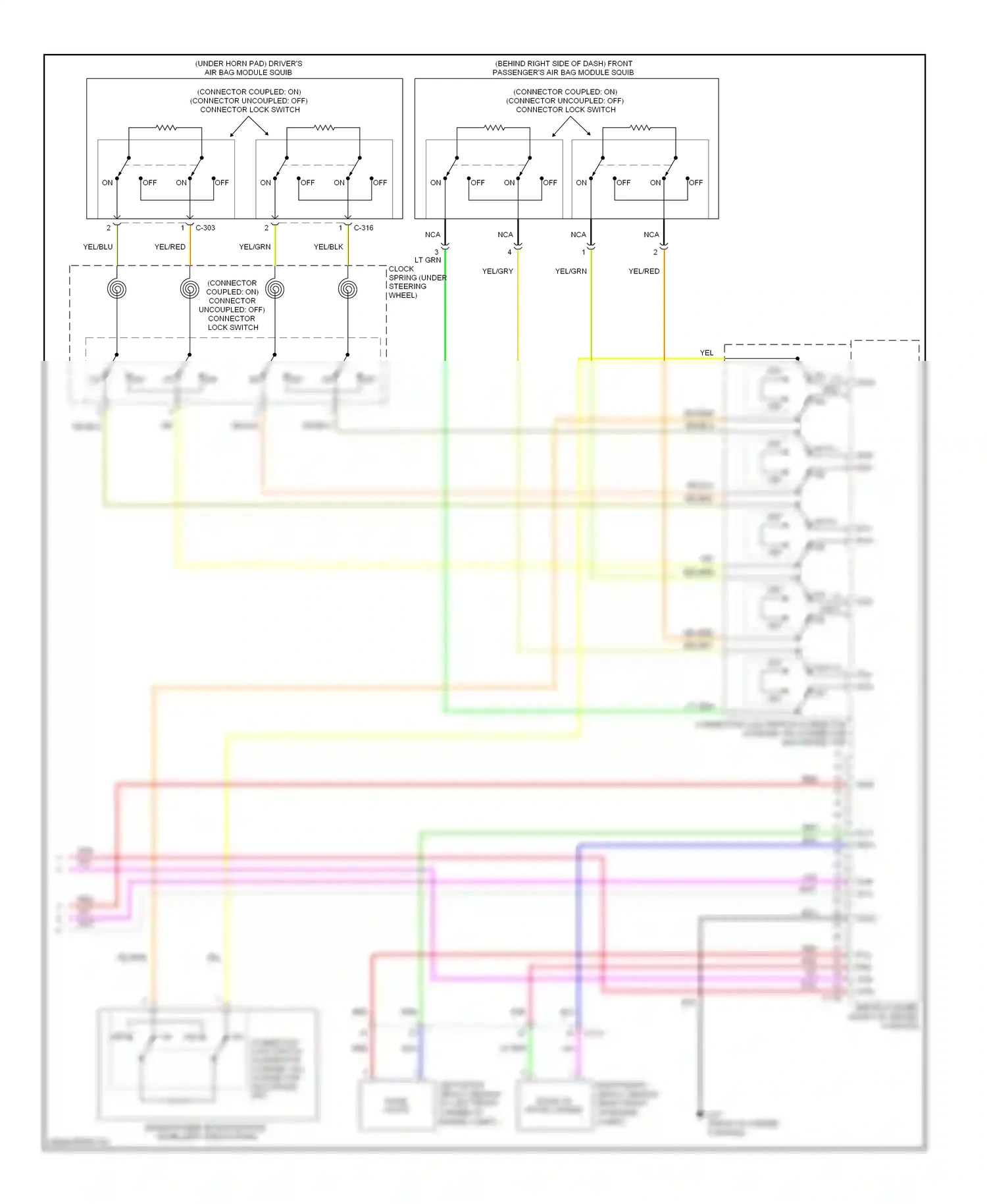Mitsubishi Outlander III (2012-2015) right front impact sensor solid (at right front state corner of engine compt) wiring diagram  (1 of 1)