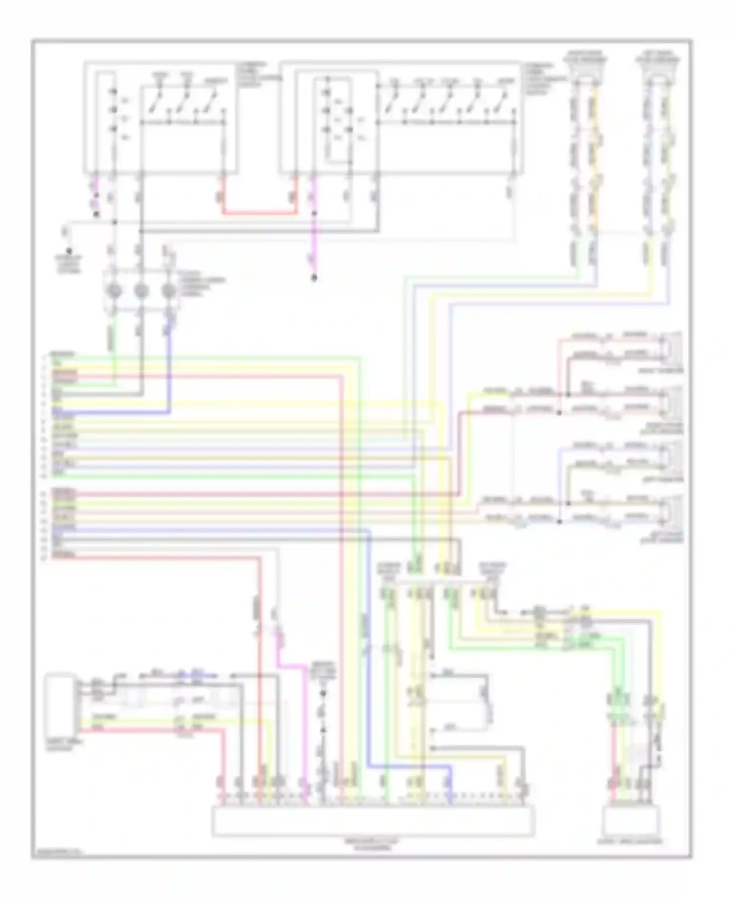 Wiring diagram right rear door speaker for Mitsubishi Outlander III (2012-2015) (3 of 8)