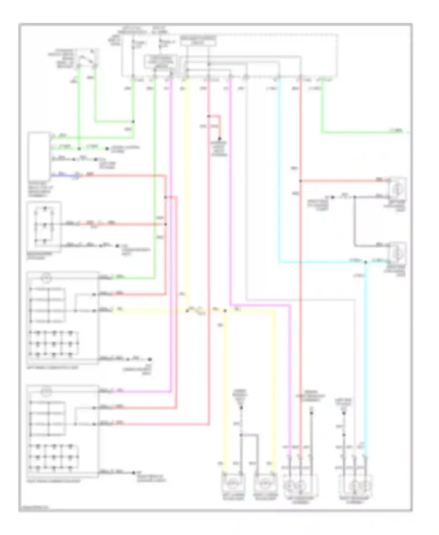Wiring diagram turn signal light control circuit for Mitsubishi Outlander III (2012-2015) (1 of 1)