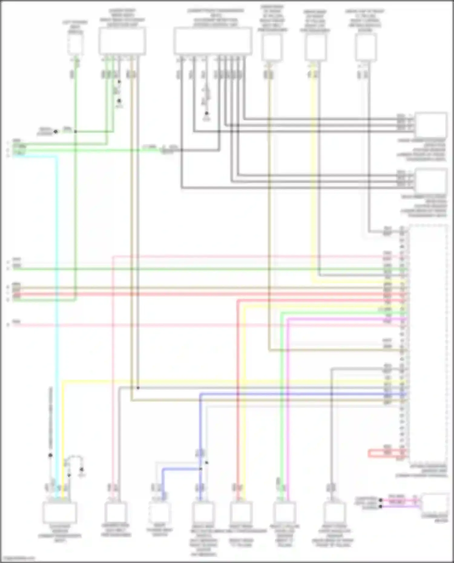 Wiring diagram air bag diagnosis sensor unit for Mitsubishi Outlander IV (2021-2024) (6 of 7)