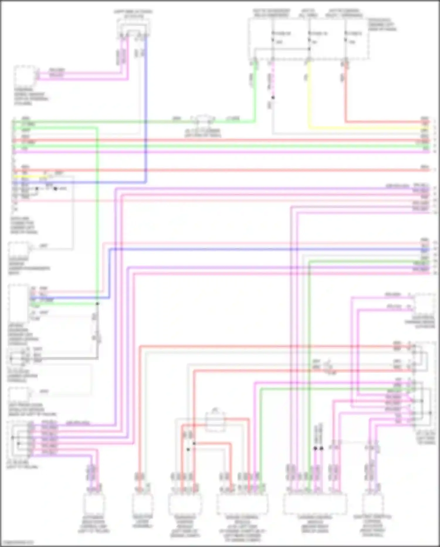 Wiring diagram automatic back door control unit for Mitsubishi Outlander IV (2021-2024) (3 of 6)