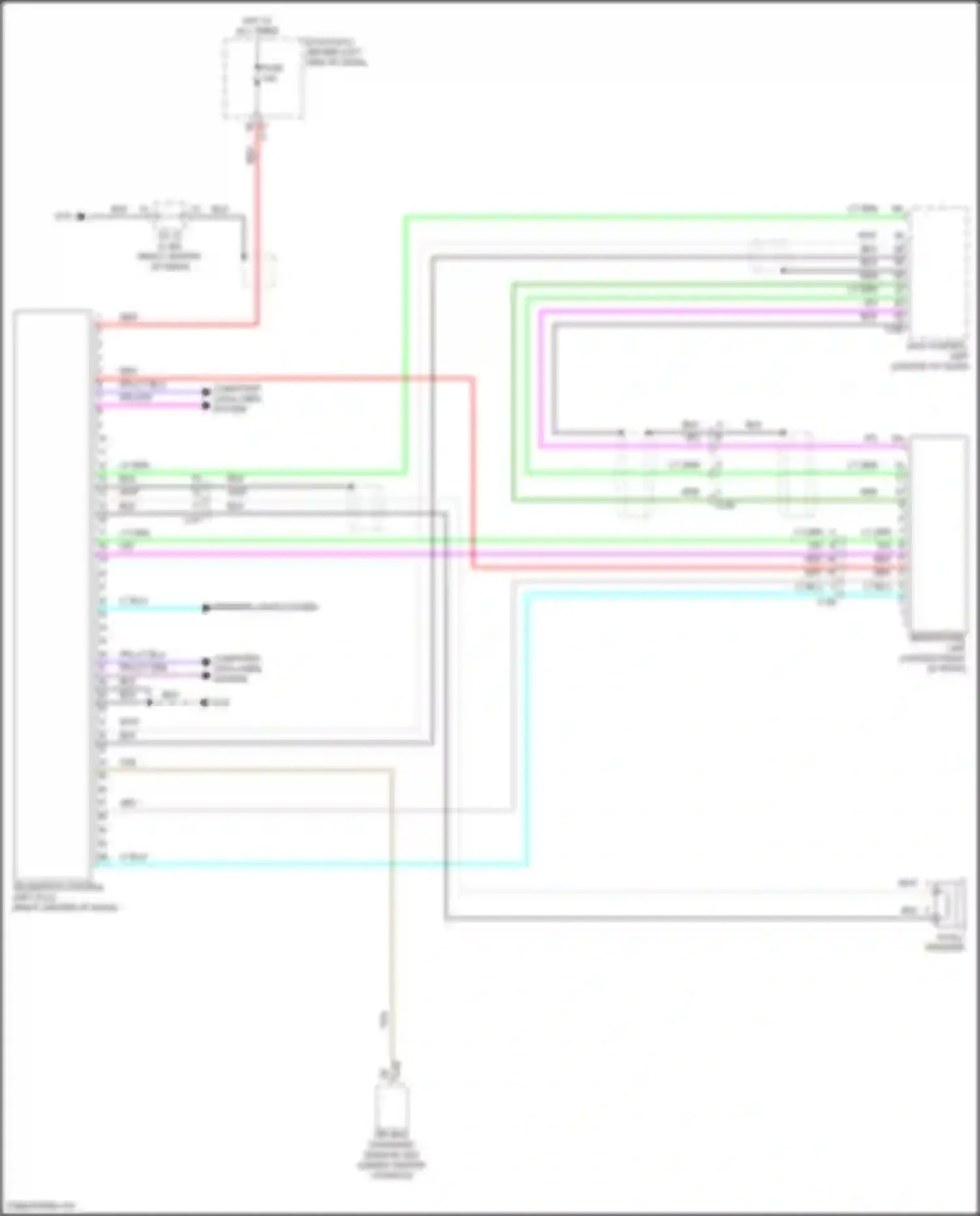 Wiring diagram navi control unit for Mitsubishi Outlander IV (2021-2024)