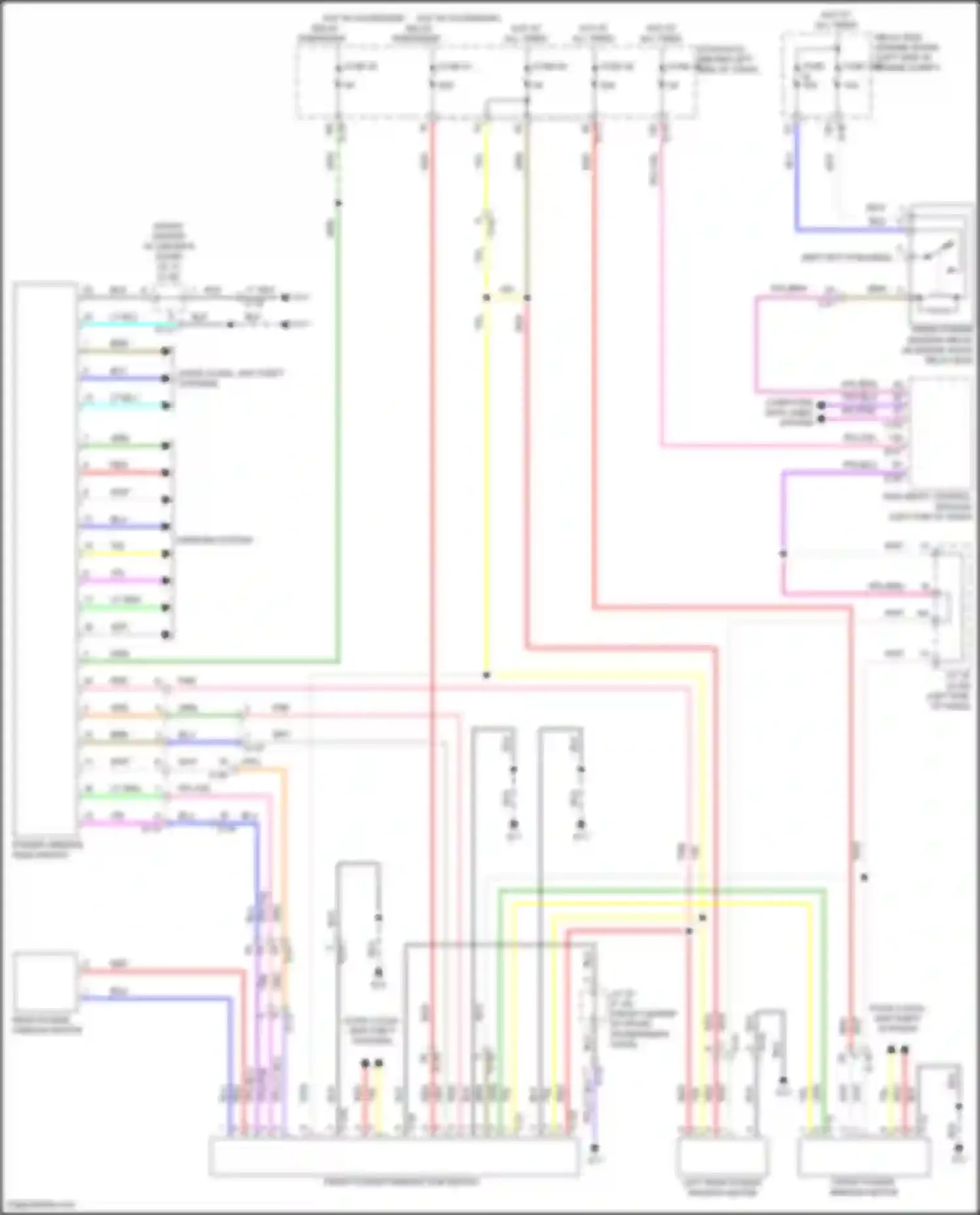 Wiring diagram door locks, anti-theft systems for Mitsubishi Outlander IV (2021-2024)