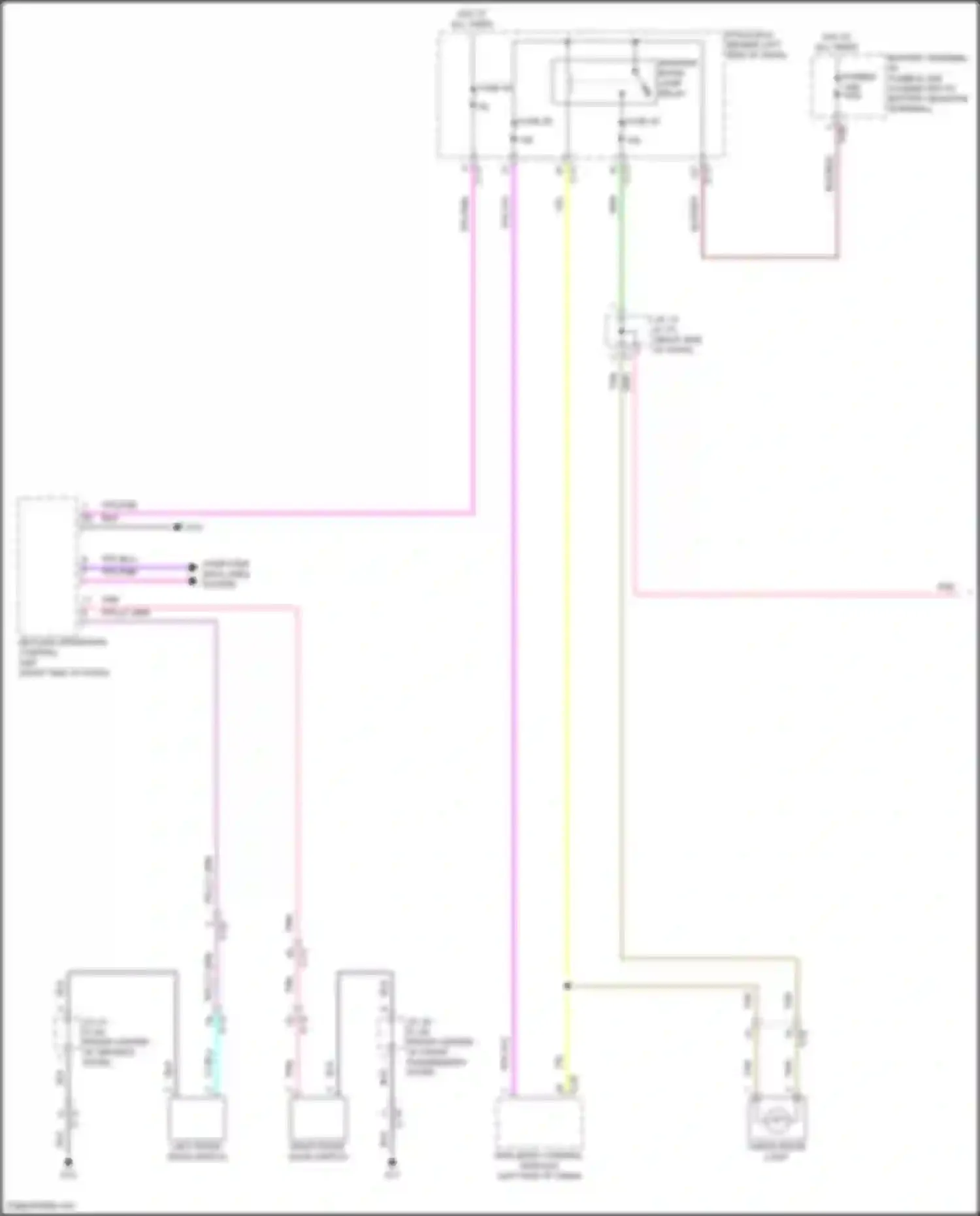 Wiring diagram cargo room light for Mitsubishi Outlander IV (2021-2024)