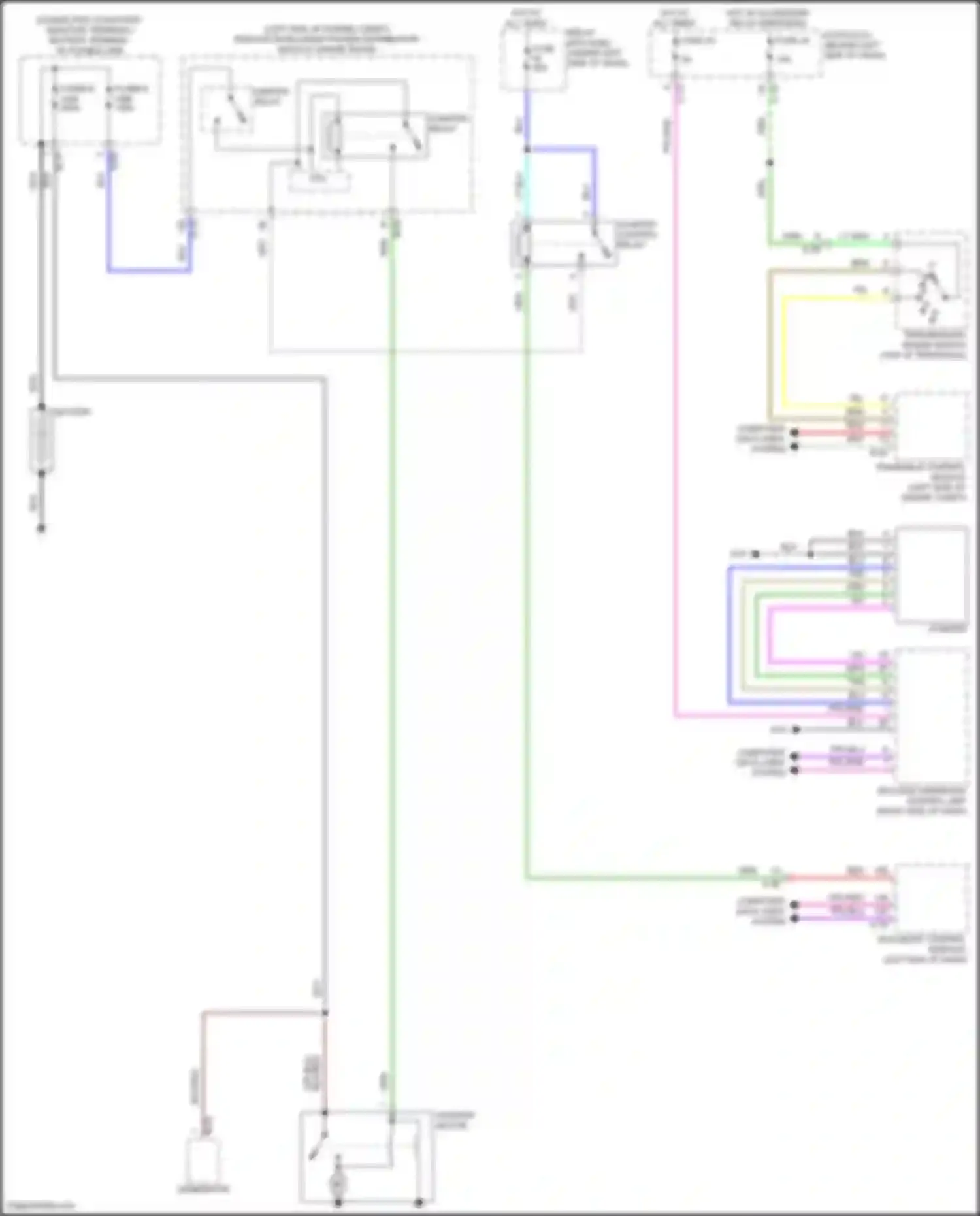 Wiring diagram hot w/ accessory relay energized for Mitsubishi Outlander IV (2021-2024)