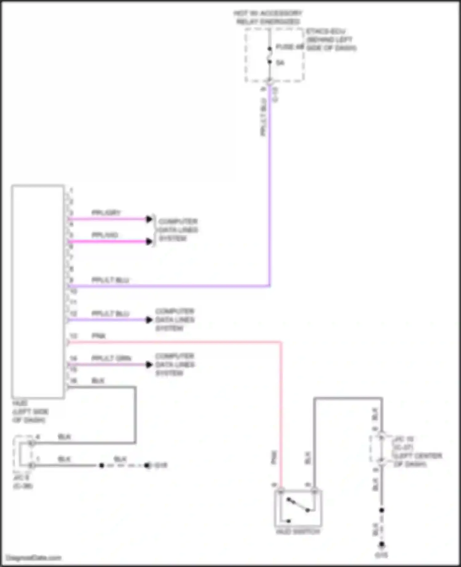 Wiring diagram hud switch for Mitsubishi Outlander IV (2021-2024)