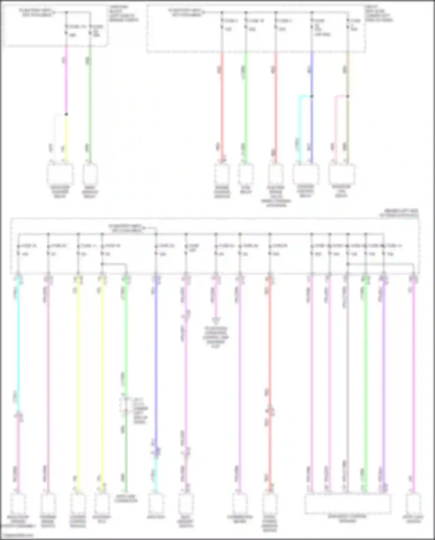 Wiring diagram junction block for Mitsubishi Outlander IV (2021-2024) (1 of 2)