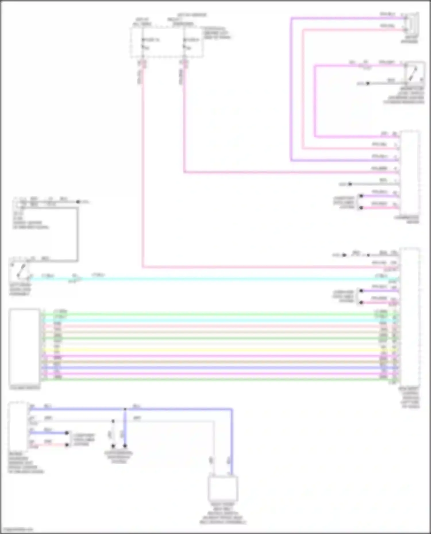 Wiring diagram left front door lock assembly for Mitsubishi Outlander IV (2021-2024) (1 of 3)