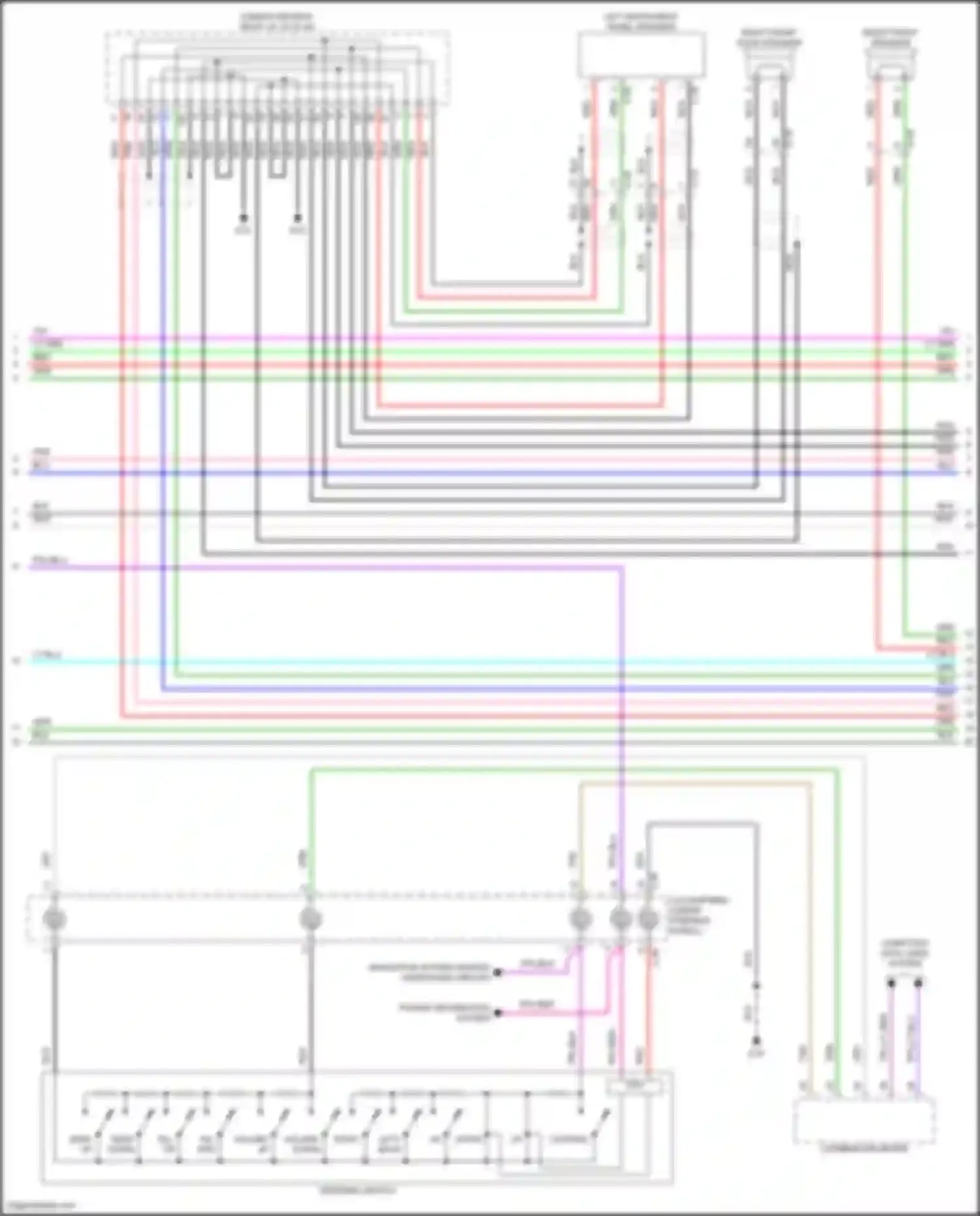 Wiring diagram left instrument panel speaker for Mitsubishi Outlander IV (2021-2024) (1 of 2)