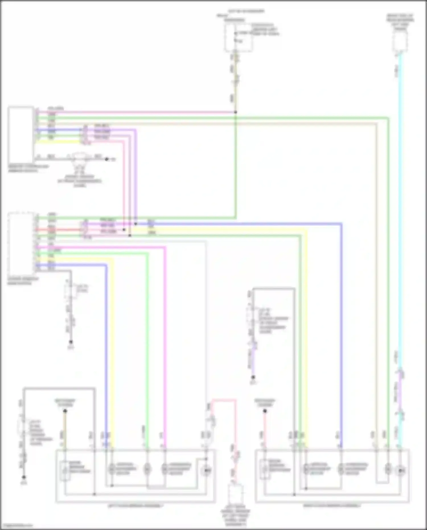 Wiring diagram left side radar for Mitsubishi Outlander IV (2021-2024) (4 of 4)