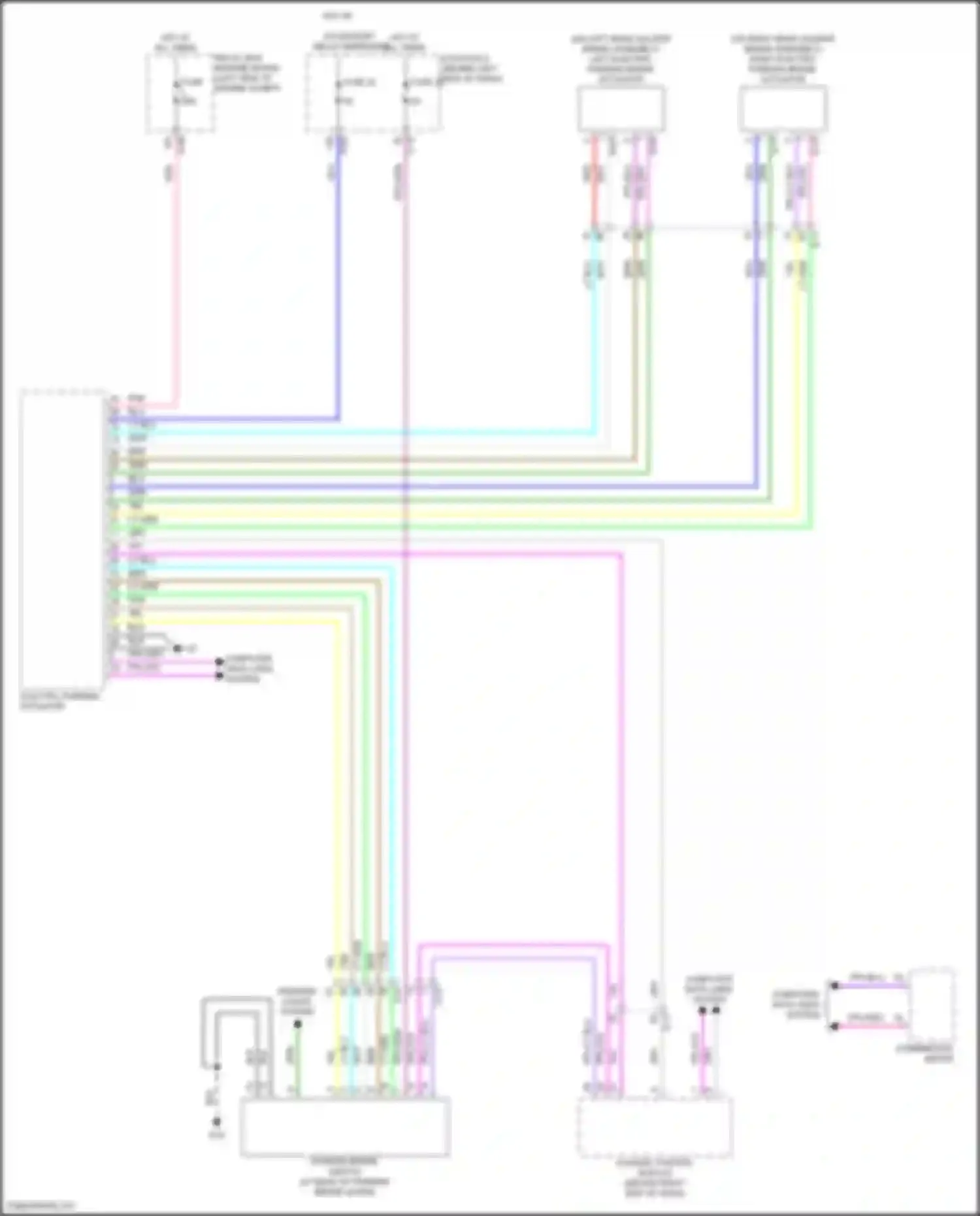Wiring diagram parking brake switch for Mitsubishi Outlander IV (2021-2024) (1 of 5)
