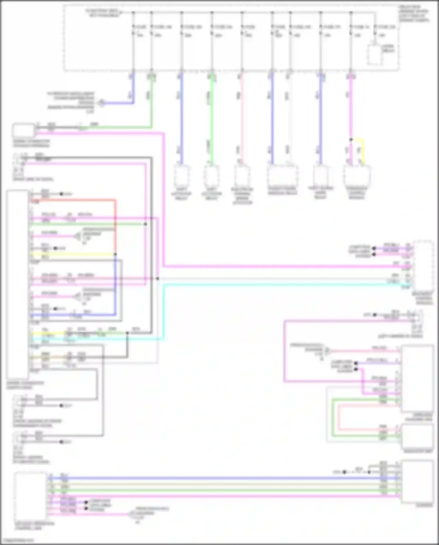 Wiring diagram electrical parking brake actuator for Mitsubishi Outlander IV (2021-2024)