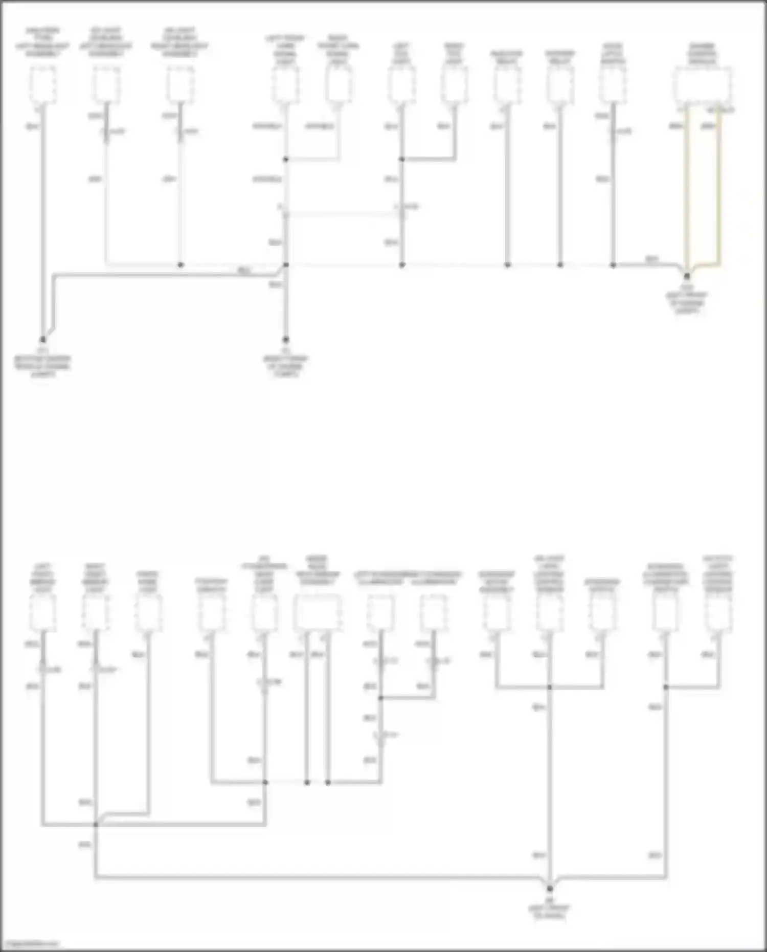 RVR Mitsubishi III facelift 3 (2019-2024): Ground distribution circuit (3 of 4)