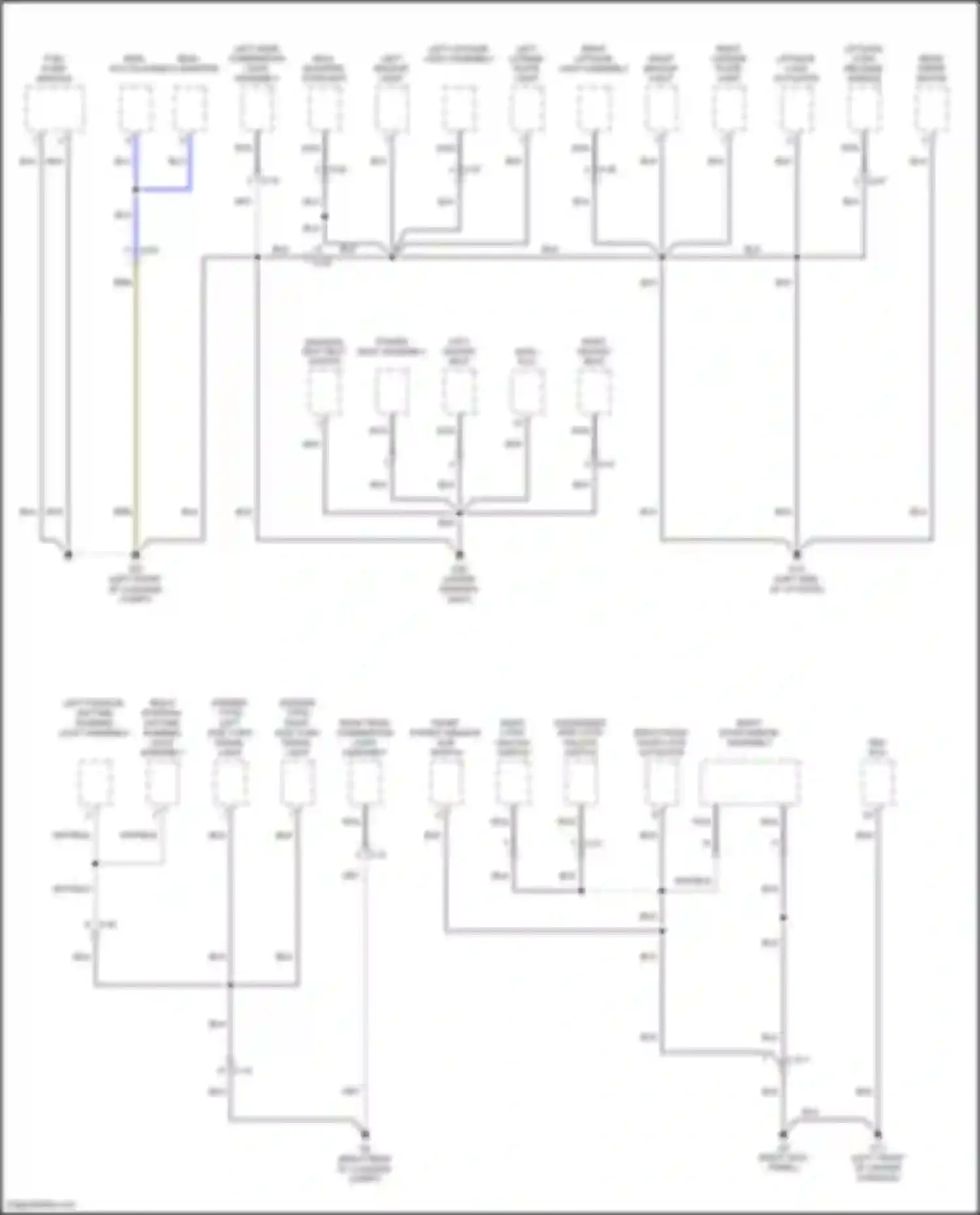 RVR Mitsubishi III facelift 3 (2019-2024): Ground distribution circuit (4 of 4)