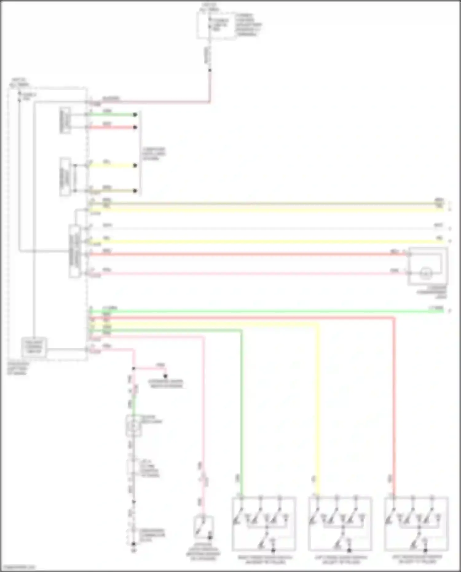 Car Wiring Diagrams for RVR Mitsubishi III facelift 3 (2019-2024): Courtesy lamps circuit (1 of 2)