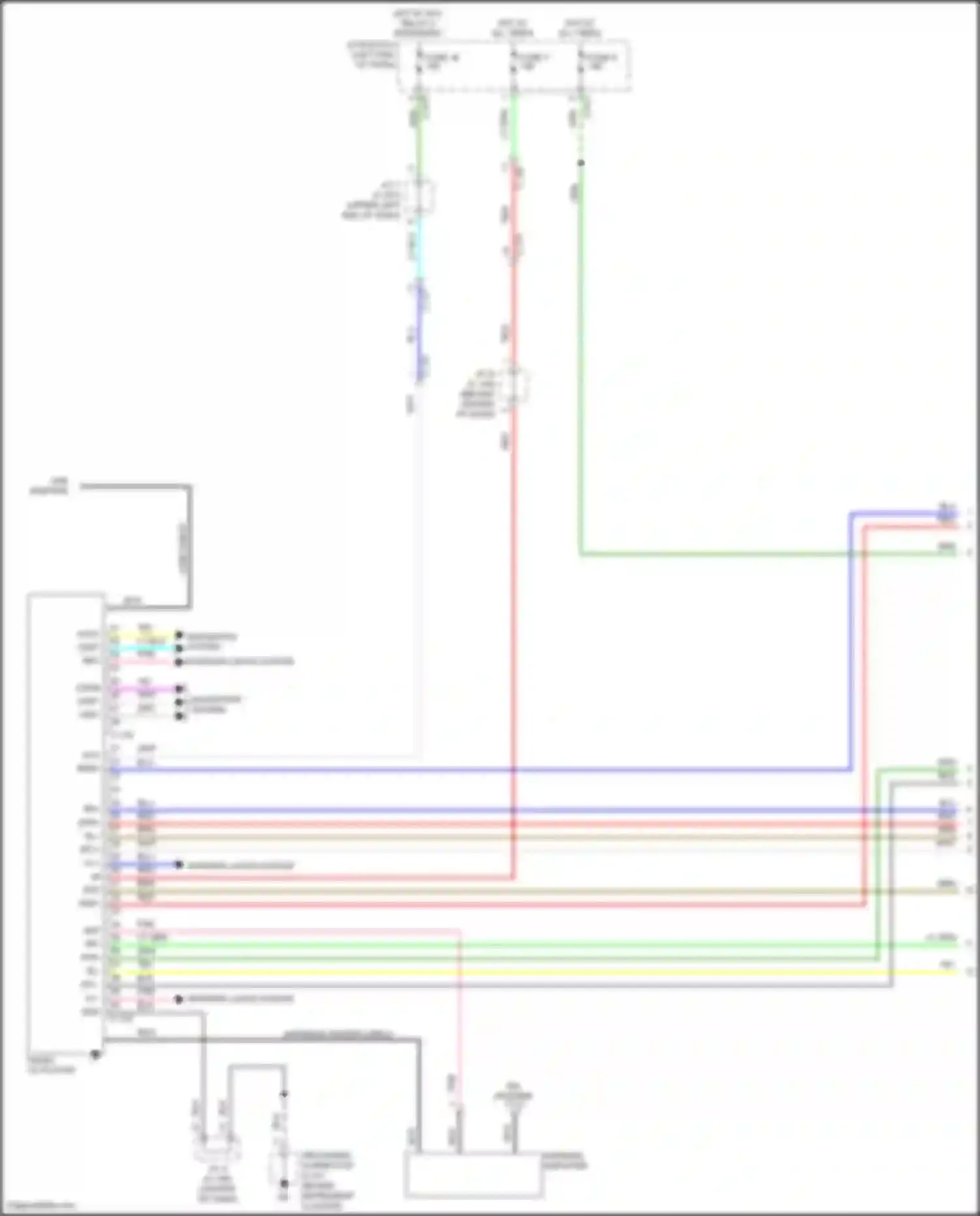 RVR Mitsubishi III facelift 3 (2019-2024): Base audio system circuit (1 of 2)