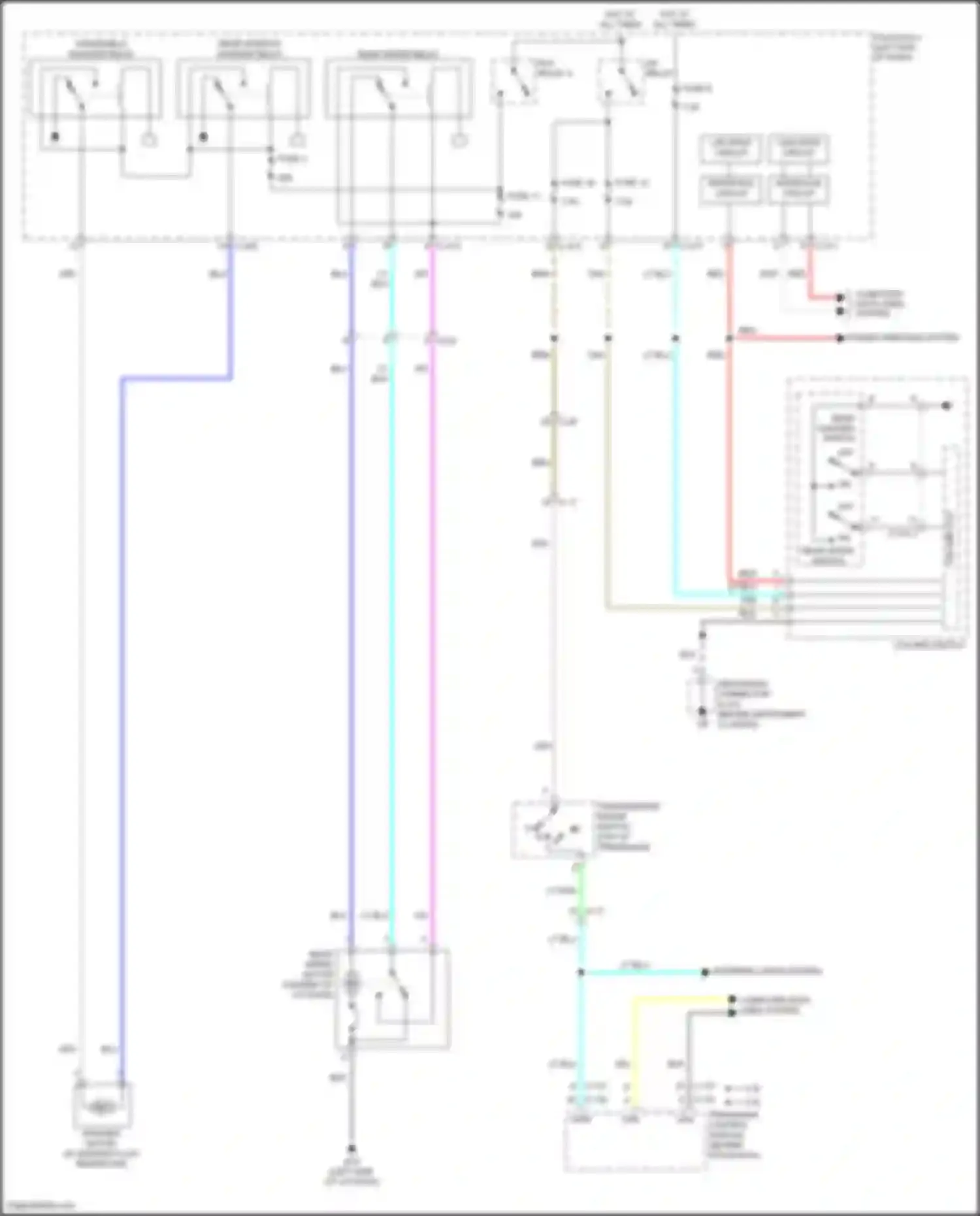 RVR Mitsubishi III facelift 3 (2019-2024): Rear wiper/washer circuit