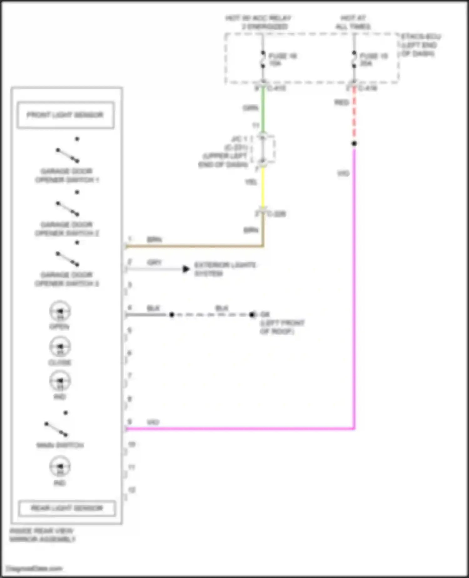 Wiring diagram blk for Mitsubishi RVR III facelift 3 (2019-2024) (51 of 82)