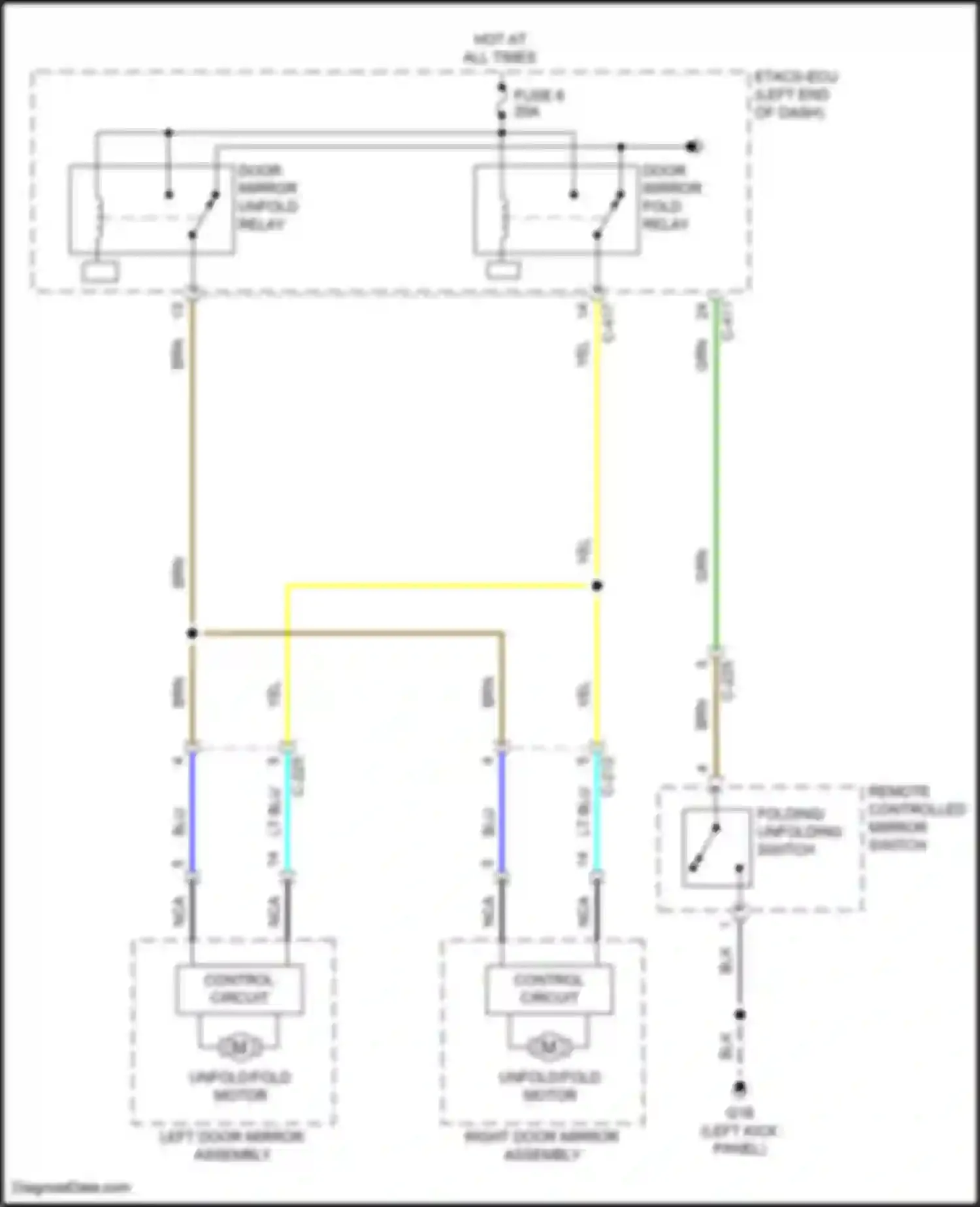 Wiring diagram blu for Mitsubishi RVR III facelift 3 (2019-2024) (44 of 71)