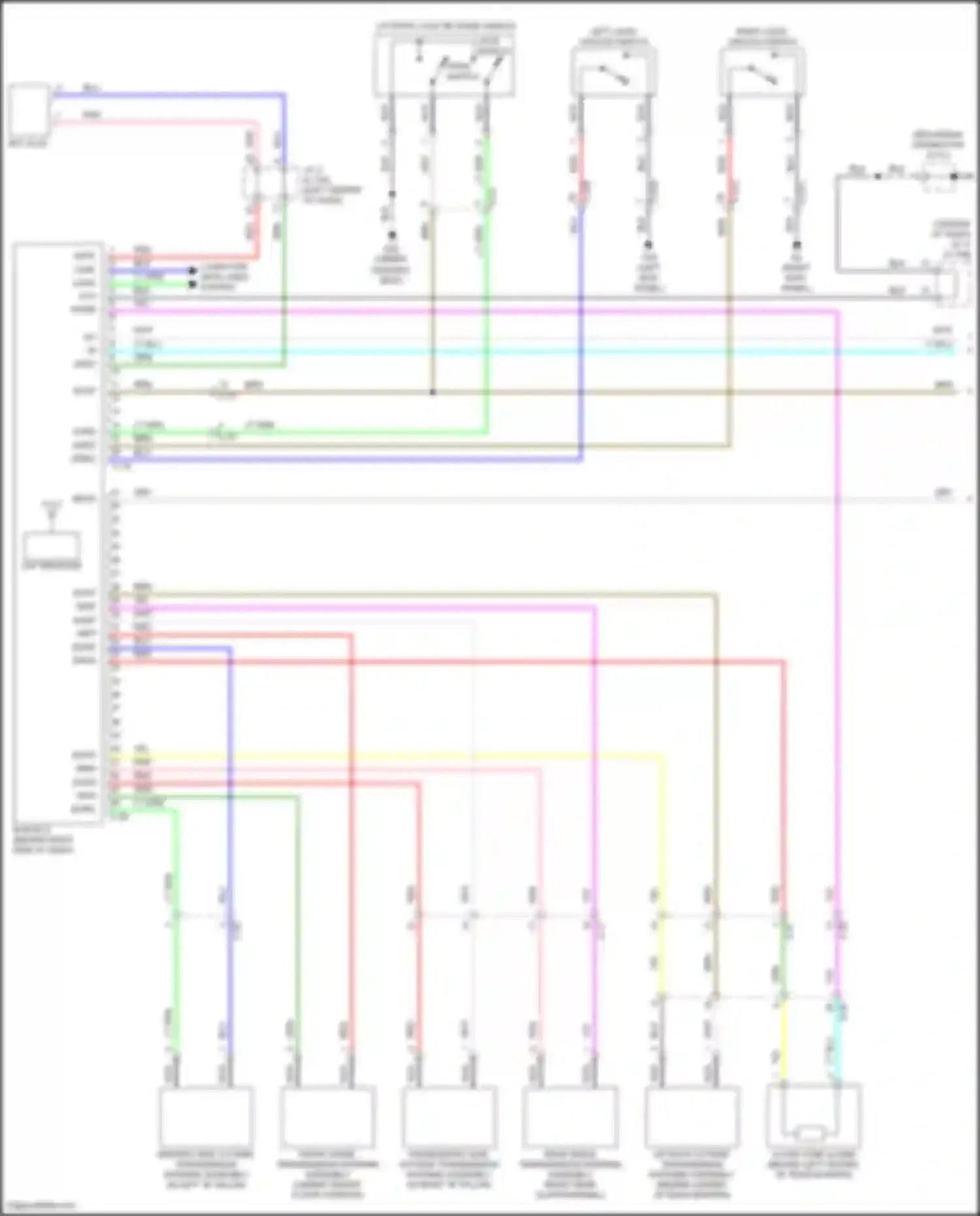 Wiring diagram driver's side outside transmission antenna assembly for Mitsubishi RVR III facelift 3 (2019-2024) (1 of 1)