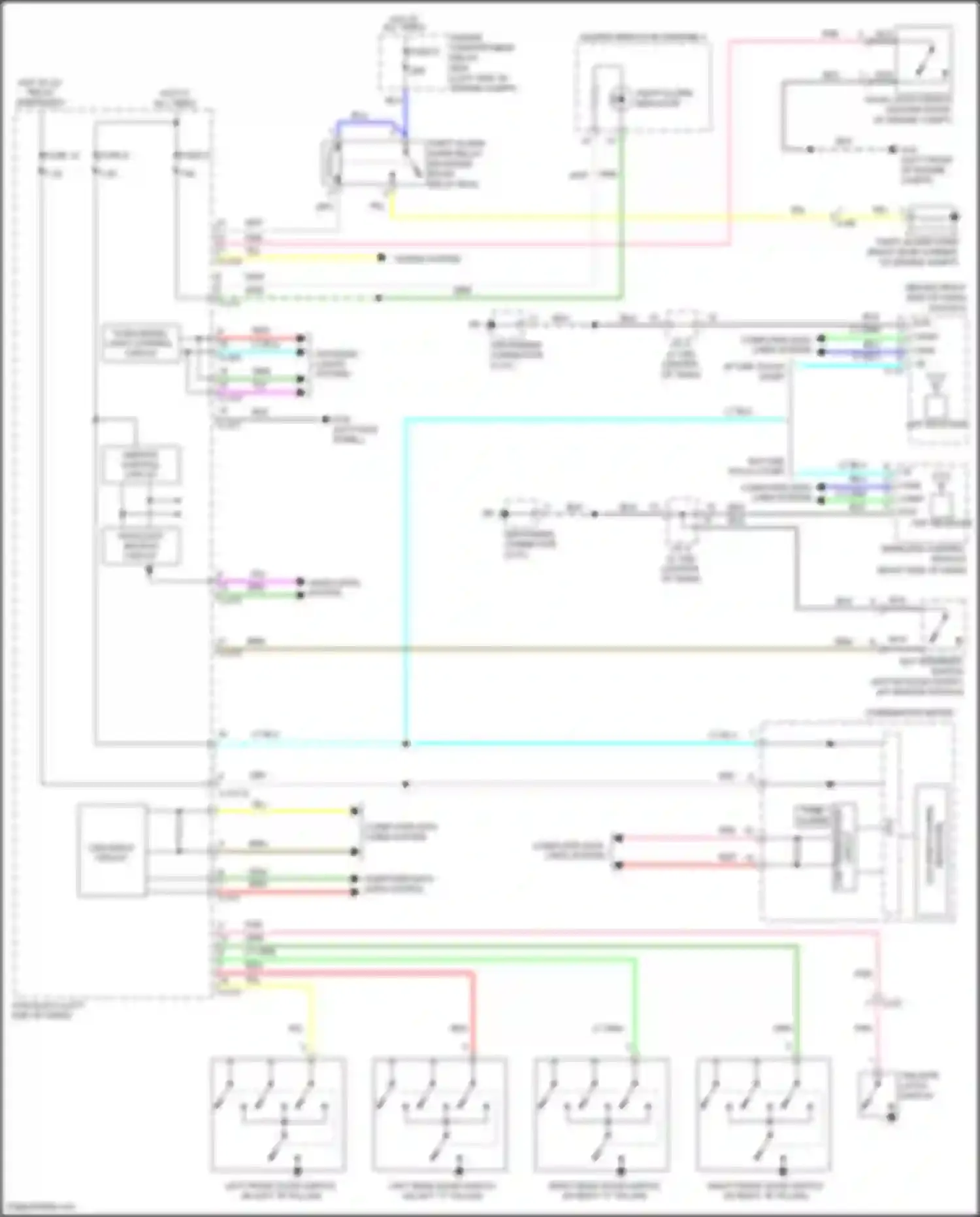 Wiring diagram headlight backup circuit for Mitsubishi RVR III facelift 3 (2019-2024) (1 of 2)