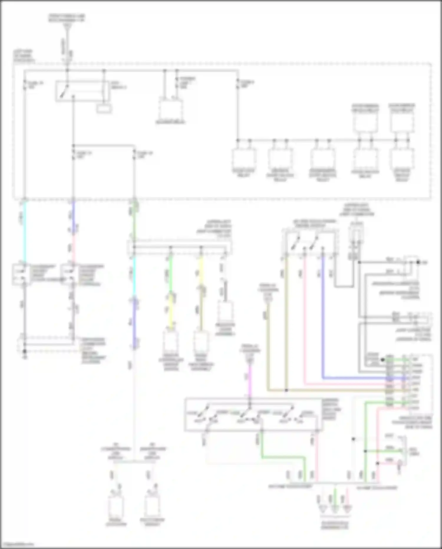 Wiring diagram inside rear view mirror assembly for Mitsubishi RVR III facelift 3 (2019-2024) (5 of 5)