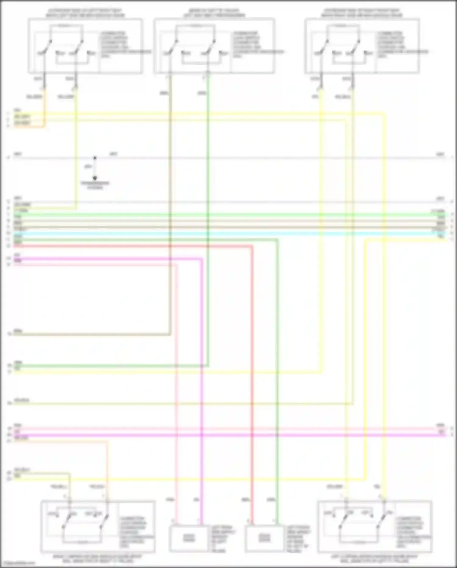 Wiring diagram left front side impact sensor for Mitsubishi RVR III facelift 3 (2019-2024) (1 of 1)