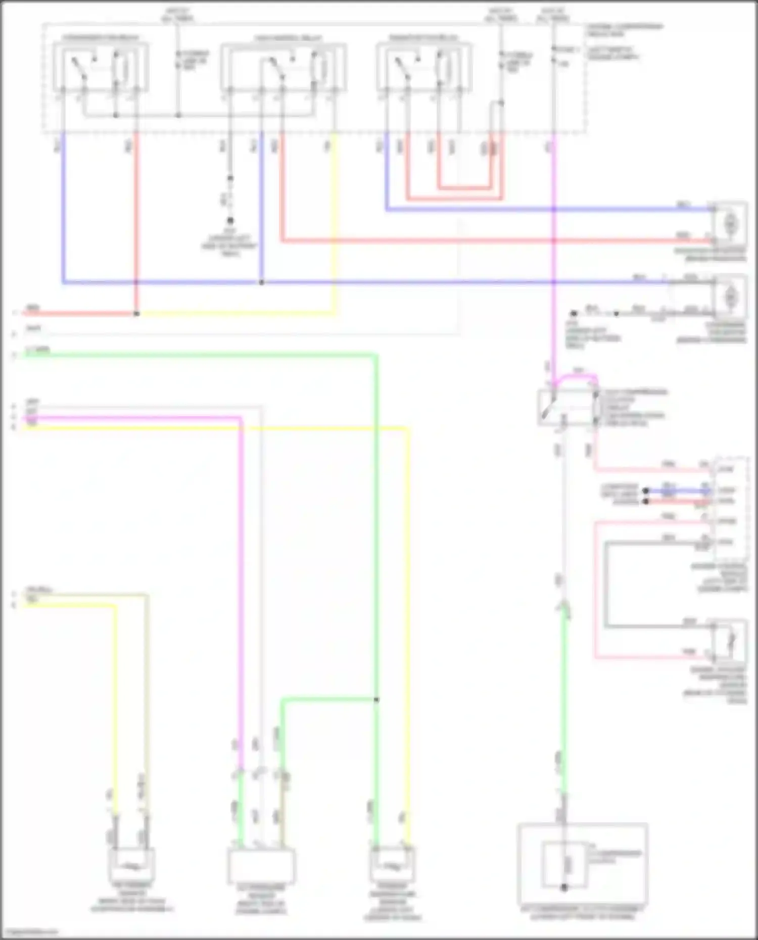 Wiring diagram radiator fan relay for Mitsubishi RVR III facelift 3 (2019-2024) (1 of 3)