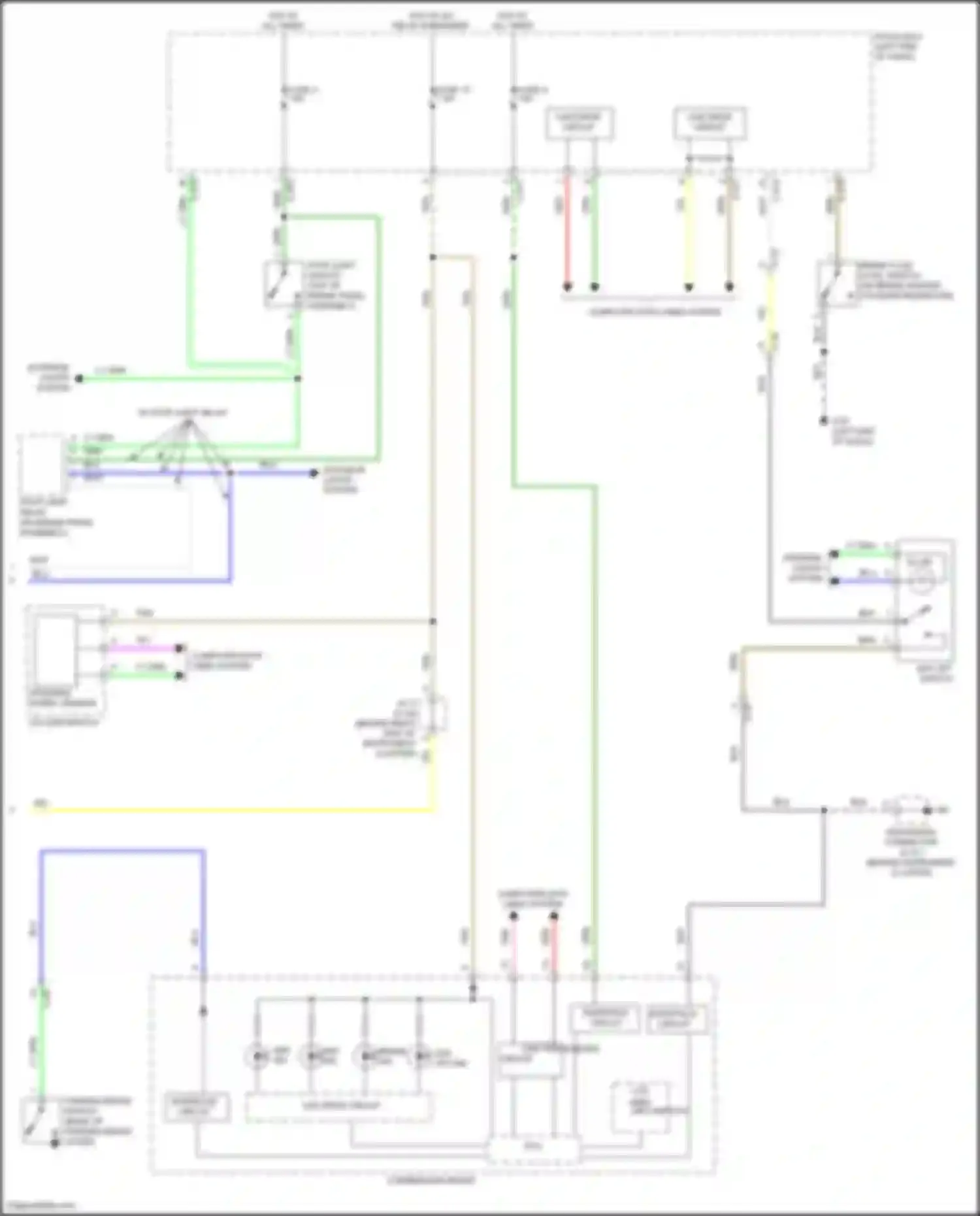 Wiring diagram stop light switch for Mitsubishi RVR III facelift 3 (2019-2024) (1 of 7)