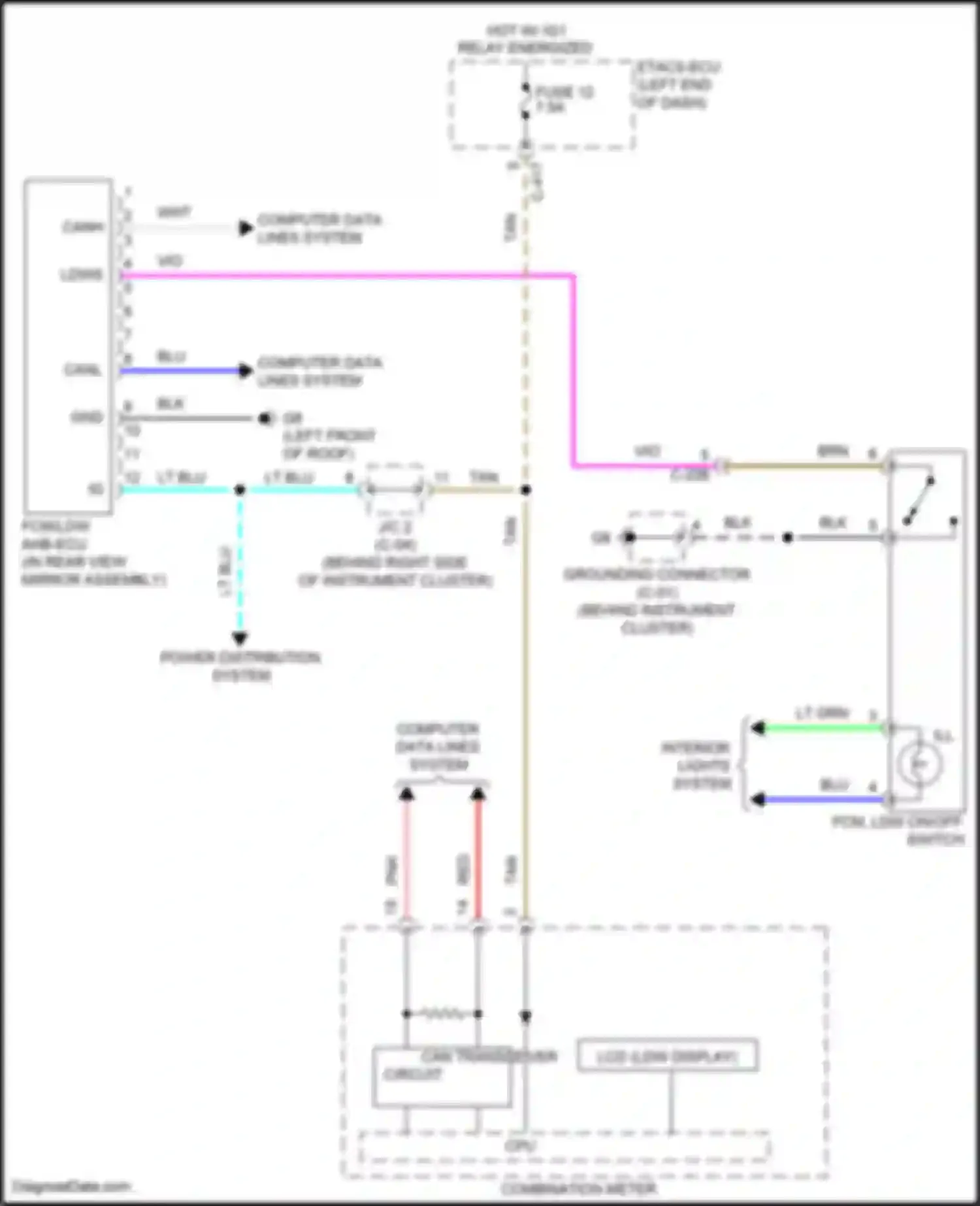 Wiring diagram vio for Mitsubishi RVR III facelift 3 (2019-2024) (12 of 71)