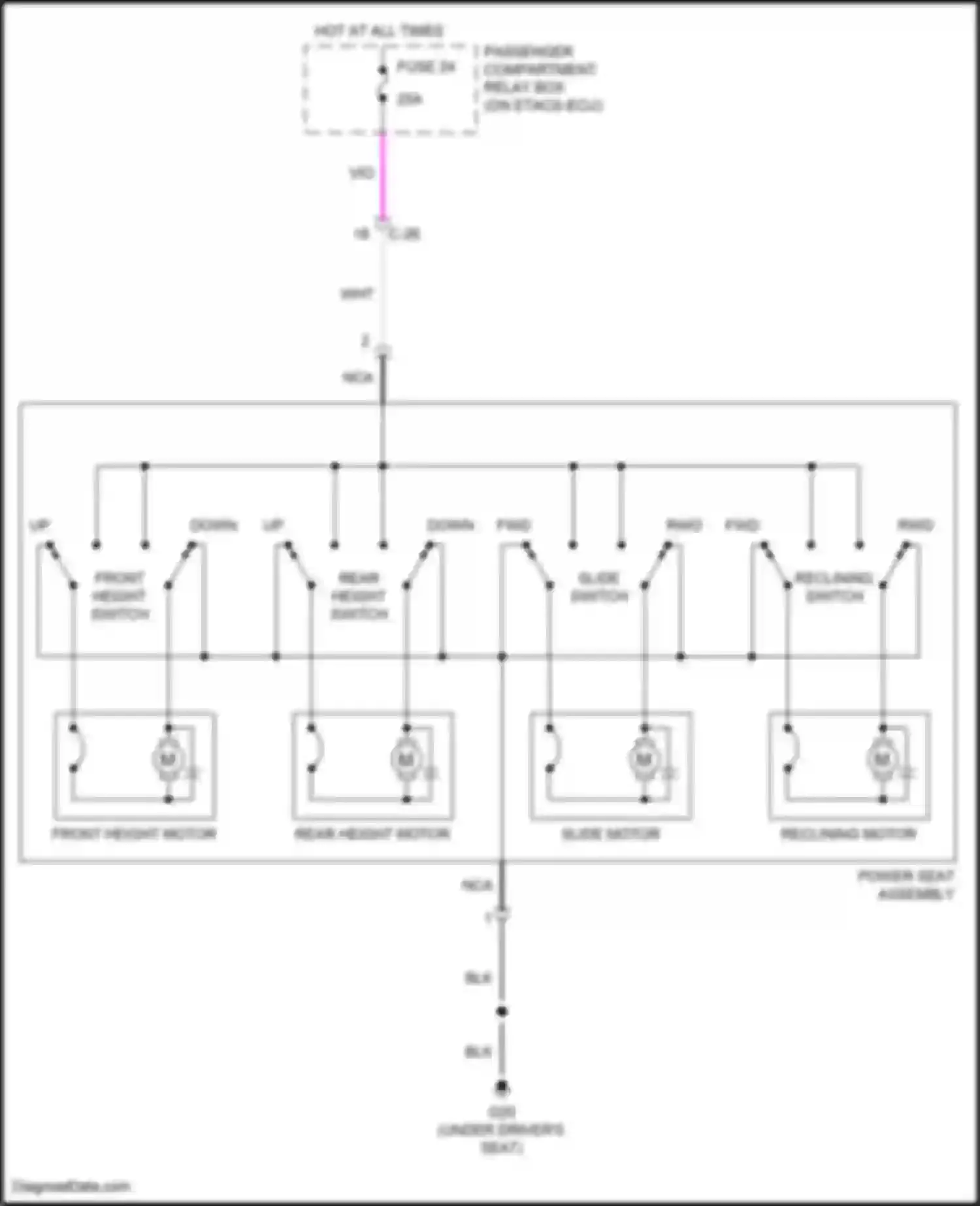 Wiring diagram wht for Mitsubishi RVR III facelift 3 (2019-2024) (68 of 78)