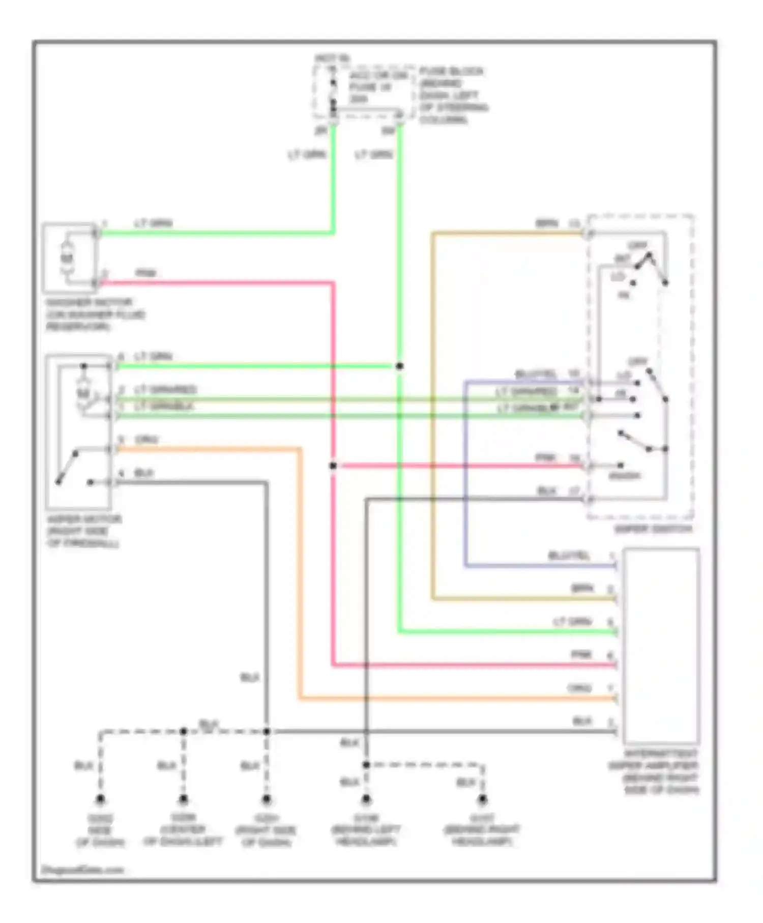 200SX Nissan S14 (1993-2000): Intermittent wiper/washer circuit