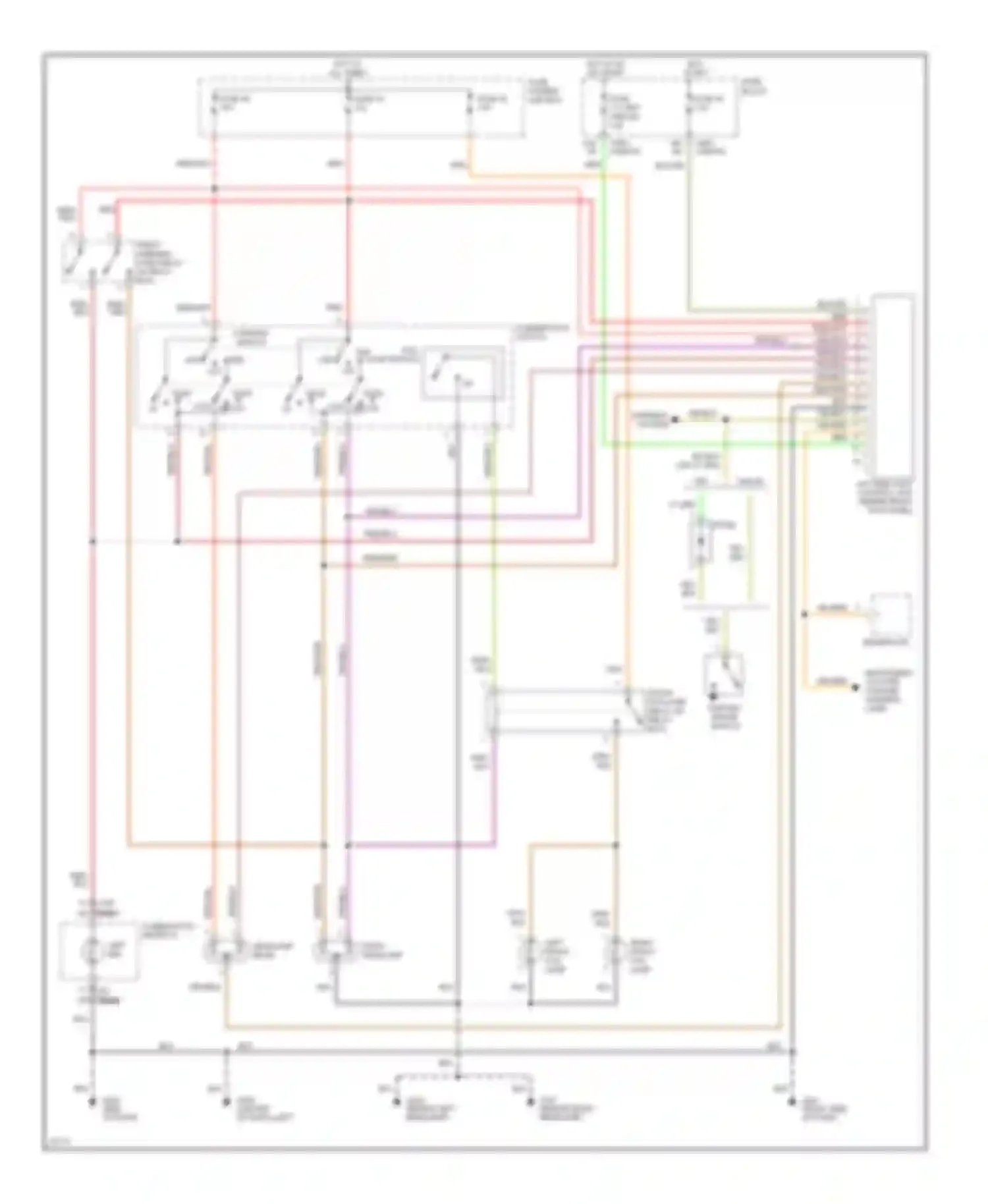 Wiring diagram combination switch for Nissan 200SX S14 (1993-2000) (1 of 2)